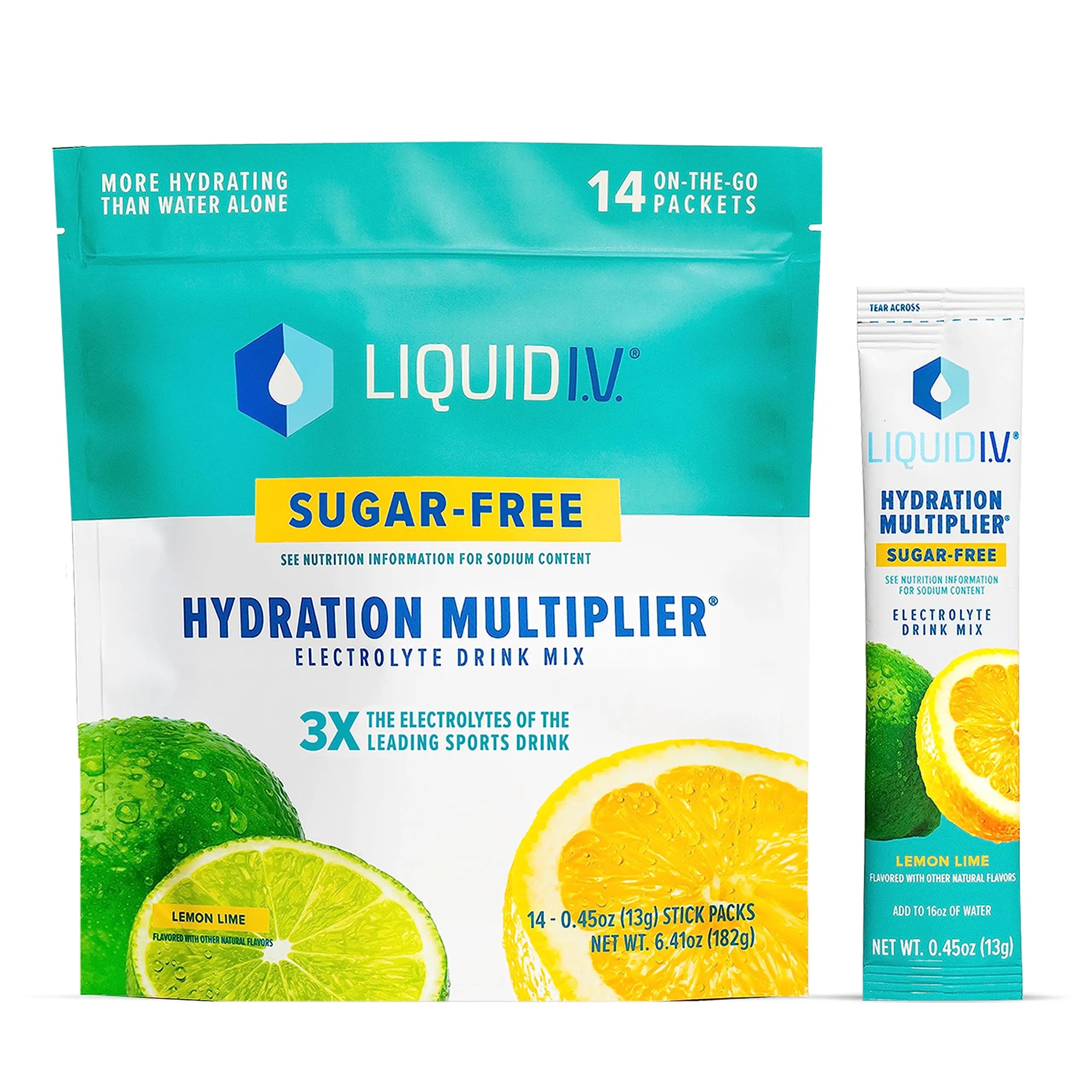 Liquid I.V. Sugar-Free Hydration Multiplier - Lemon Lime – Hydration Powder Packets  Liquid I.V. Au supplements