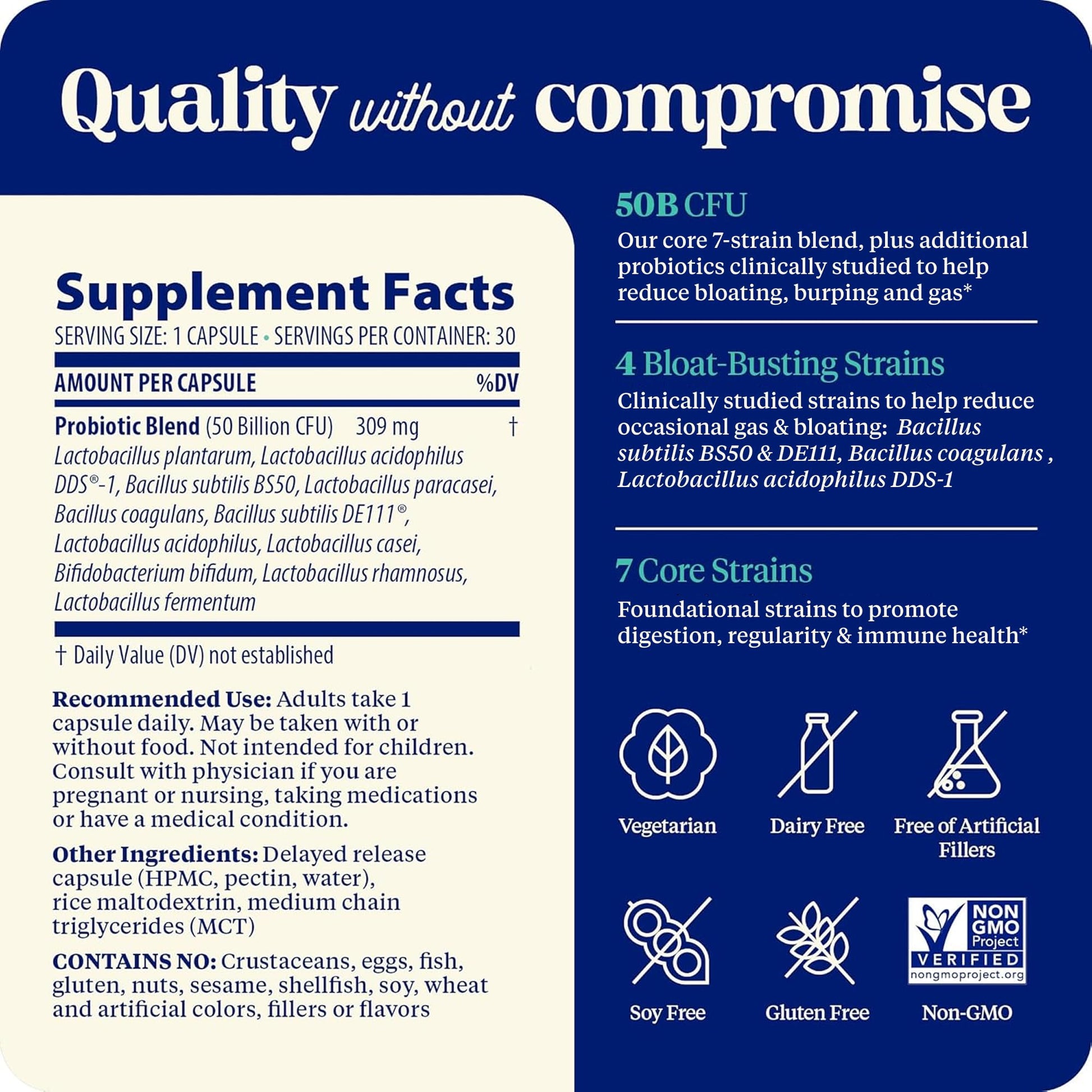 Enzymedica SubCulture Probiotics for Gas & Bloating, 50 Billion CFU, Supports Immune & Digestive Health, Regularity & Gut Flora, 30 Count Enzymedica Au supplements