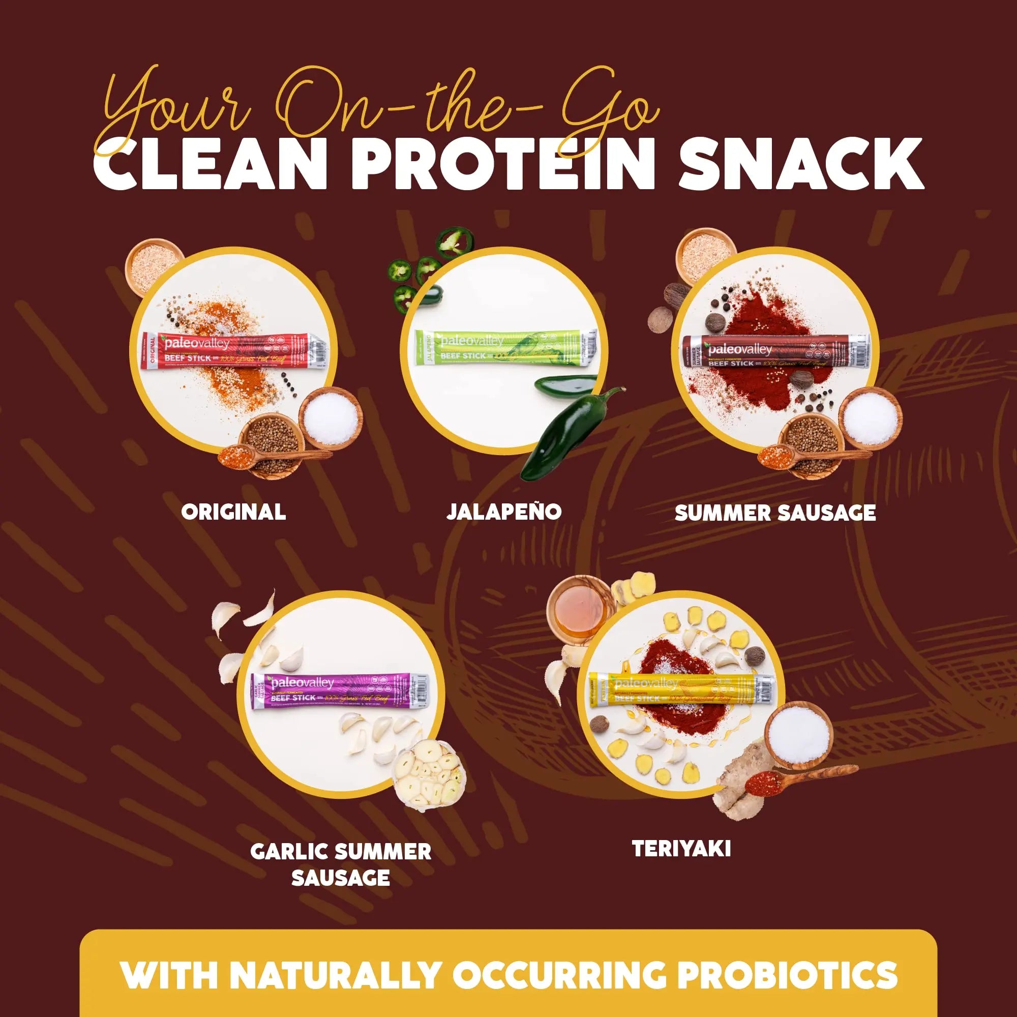 Paleovalley 100% Grass Fed Summer Sausage Beef Sticks - Delicious Gluten Free Beef Snack - High Protein Keto Friendly Paleovalley Au supplements