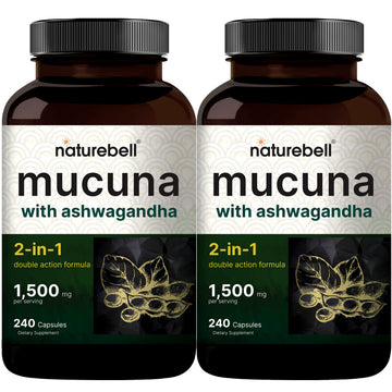 2 Pack NatureBell Mucuna Pruriens Capsules, 1500mg Per Serving, Made with Mucuna NatureBell Au supplements