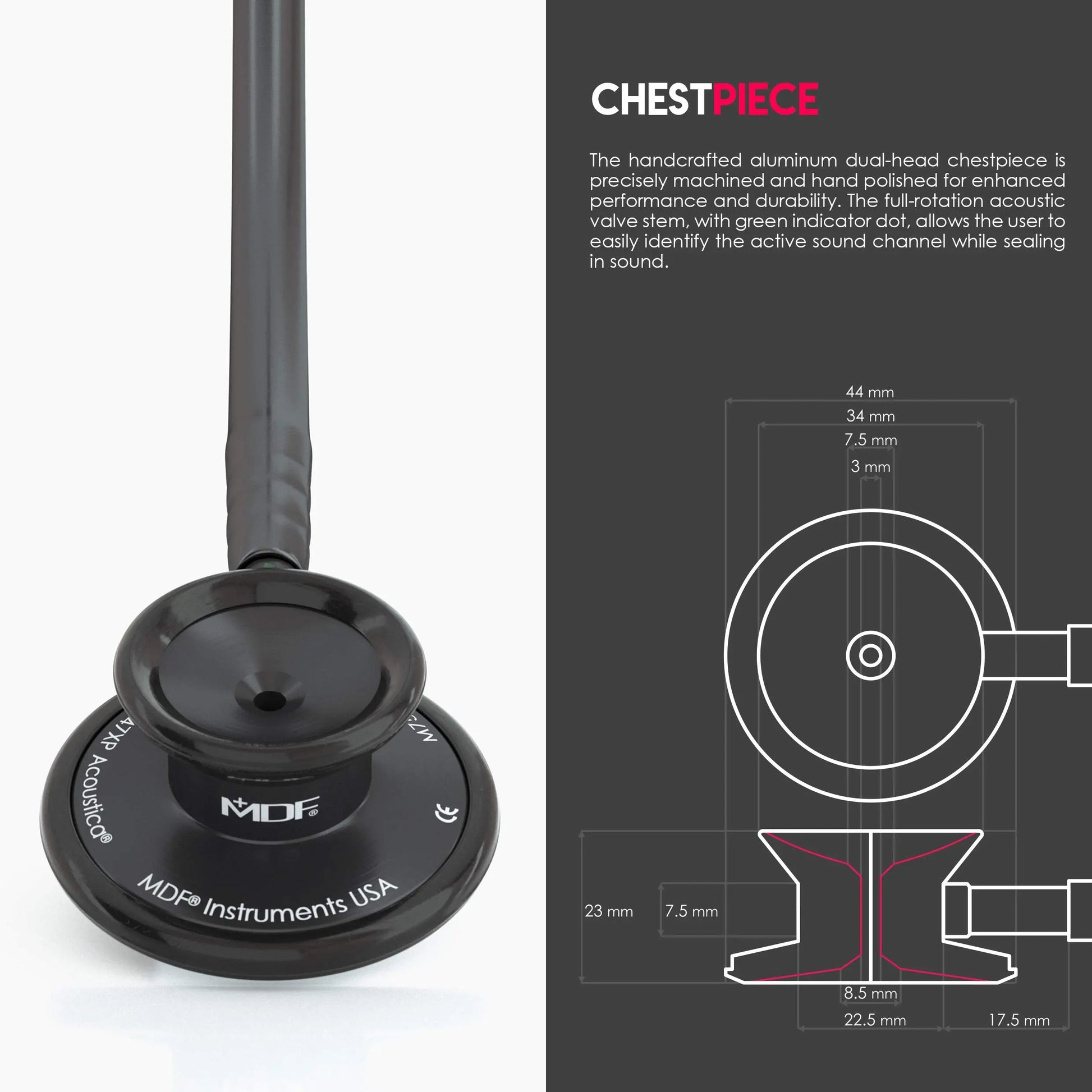 MDF Acoustica Lightweight Stethoscope for Doctors, Nurses, Students MDF Instruments Au supplements