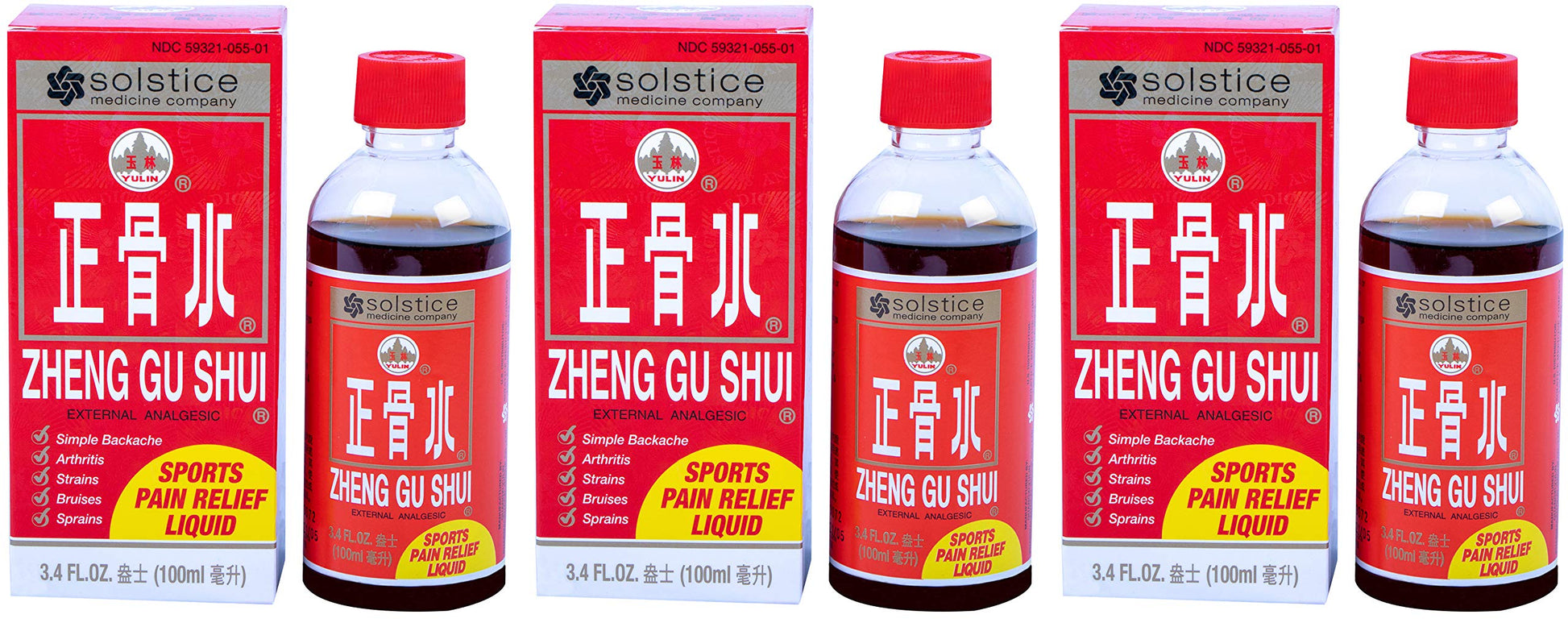 Solstice Medicine Company - Zheng Gu Shui Pain Relief - 3 Pack - 3.4 OZ SOLSTICE Au supplements