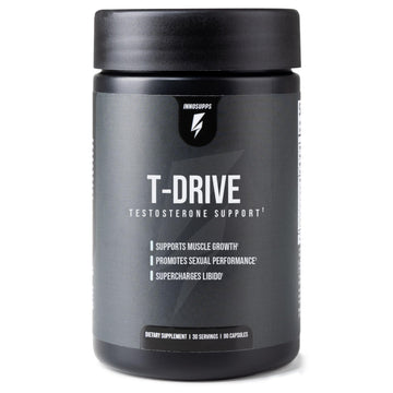 InnoSupps T-Drive Testosterone Booster Enhance Performance Amplify Muscle Growth, Increase Libido & Energy Levels w/KSM-66 Ashwagandha, Magnesium, Vitamin D, Niacin Boron, Fenugreek, 90 Caps, 30 Days InnoSupps Au supplements