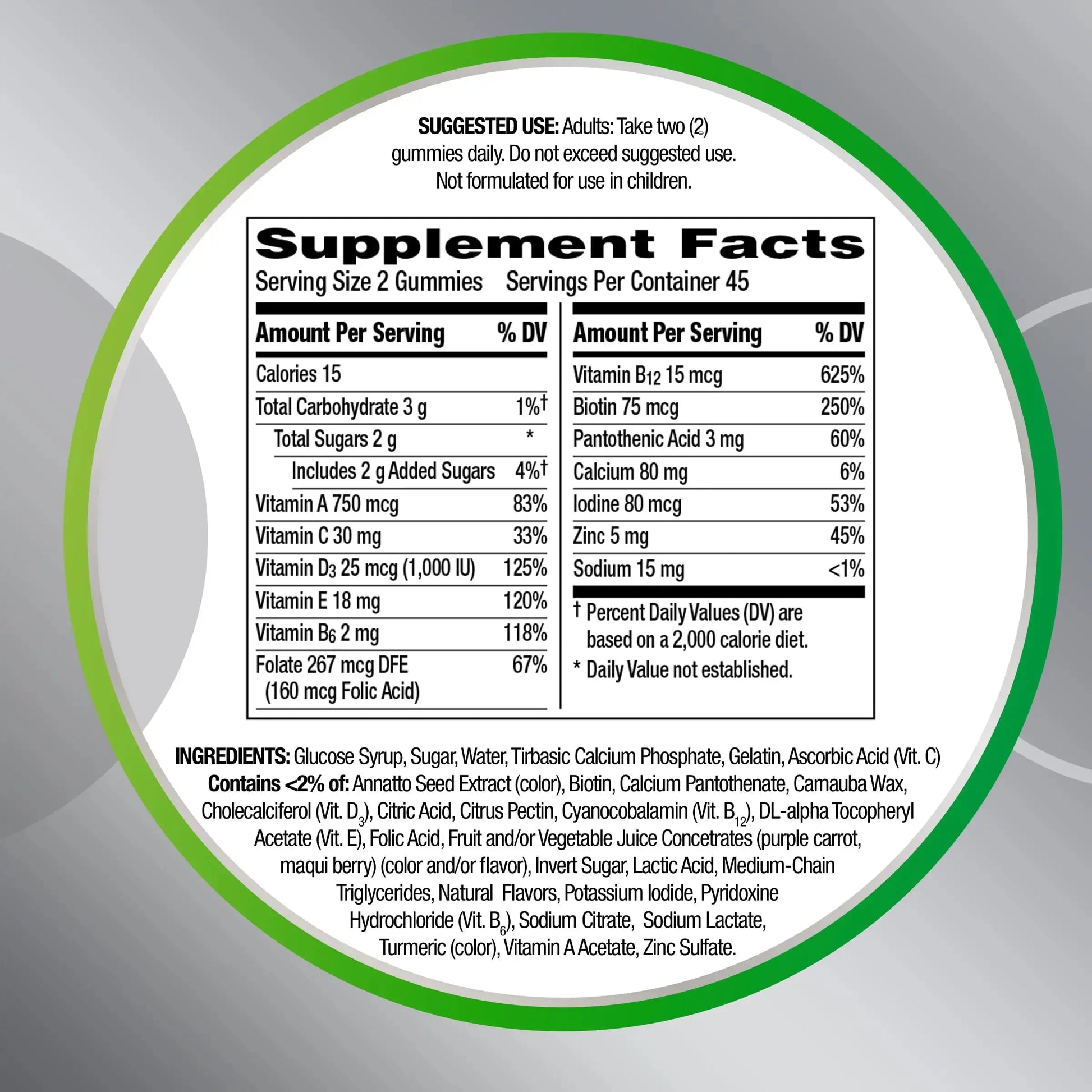 Centrum MultiGummies Gummy Multivitamin for Adults 50 Plus, Multivitamin/Multimineral Supplement with Calcium Centrum Au supplements