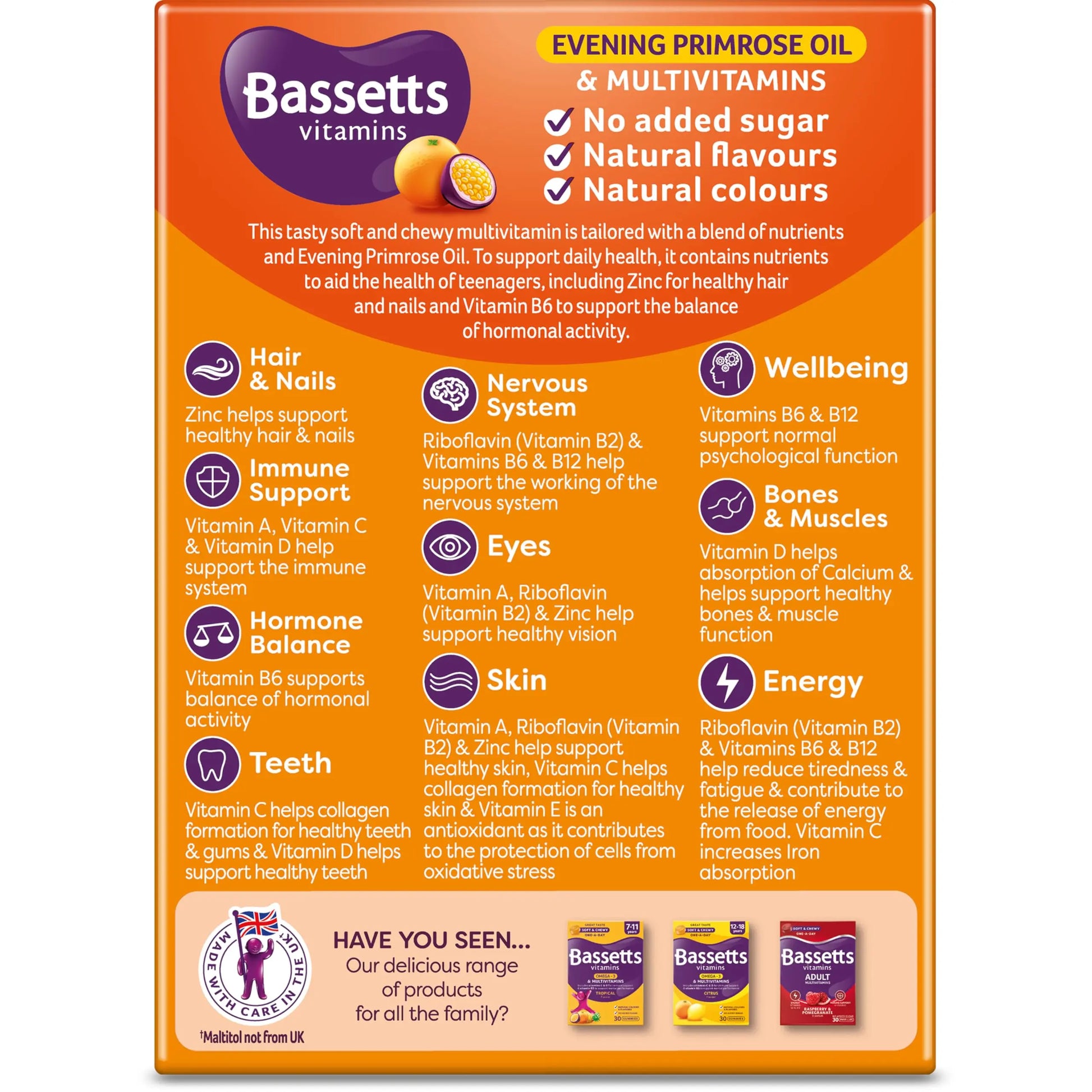 Bassetts Vitamins 12-18 EPO Orange & Passion Fruit 30's, 94.2 g, Orange and passionfruit Bassetts Vitamins Au supplements
