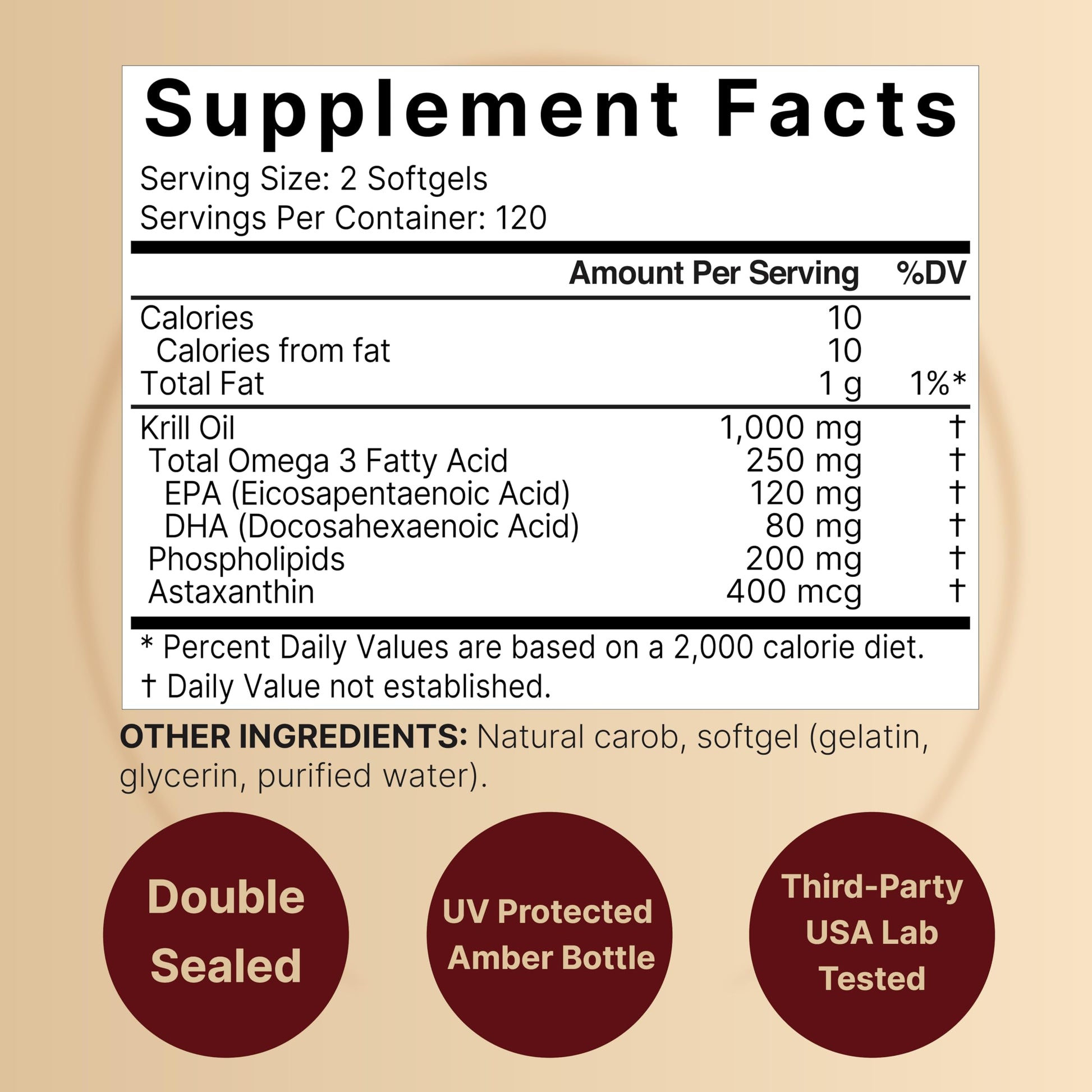 NatureBell Antarctic Krill Oil 1000mg Supplement, 240 Softgels, Natural Source of Omega-3 NatureBell Au supplements