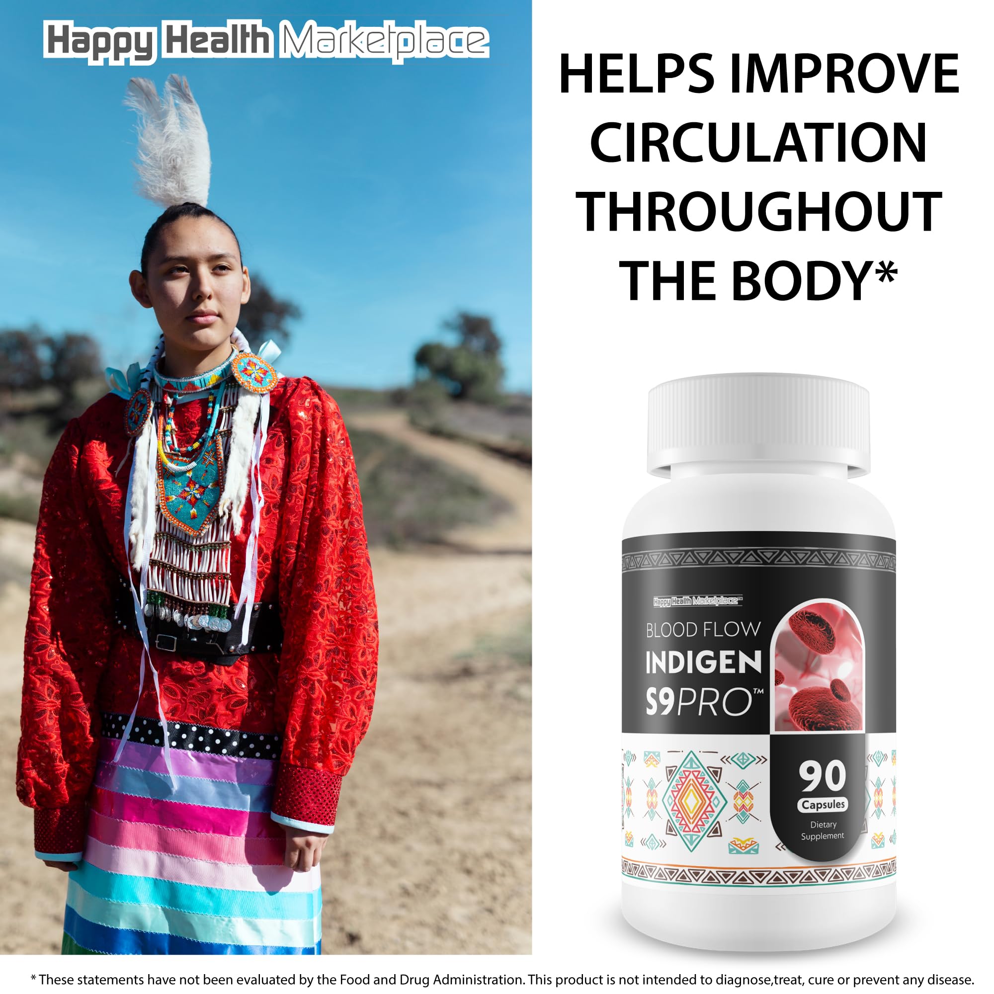 Blood Flow Indigen S9 Pro - Our Best Poor Circulation Supplements for Advanced Blood Flow Care - Blood Circulation Support - Blood Circulation Supplements for Healthy Blood Flow Help Blood Flow Pills Happy Health Marketplace Au supplements