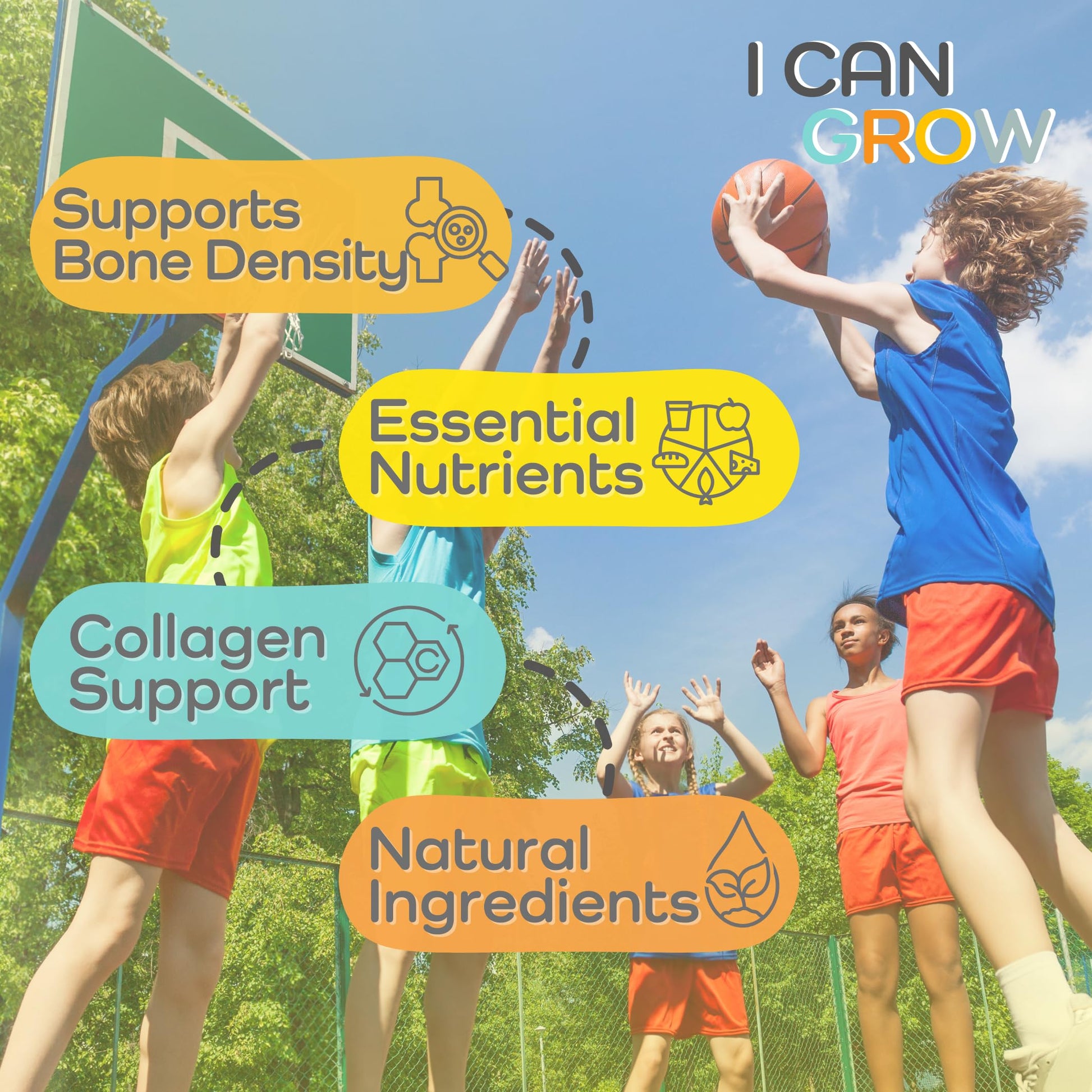 Fawelo I Can Grow (2 Pack) - for Kids 10+ and Teens | Enhances Natural Development | Strength Bone, Muscle & Joints | Immunity & Overall Health | Transparent Ingredients | Made in the USA Fawelo Au supplements