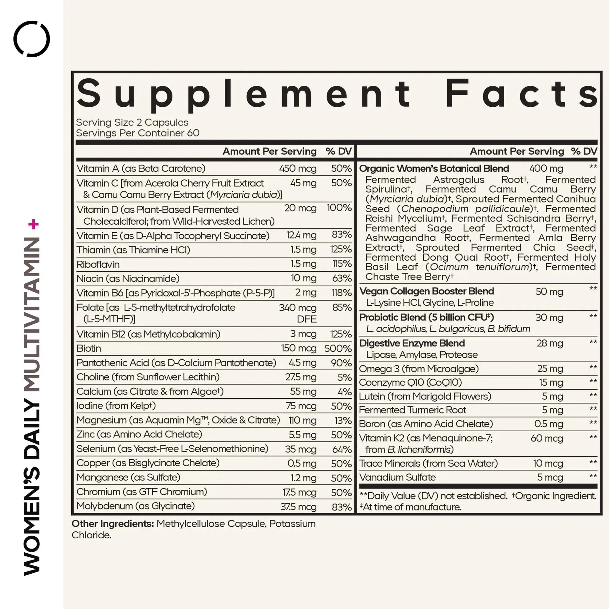 Codeage Women’s Daily Multivitamin, 25+ Vitamins & Minerals, Fermented, Organic Whole Foods, Probiotics Supplement Codeage Au supplements