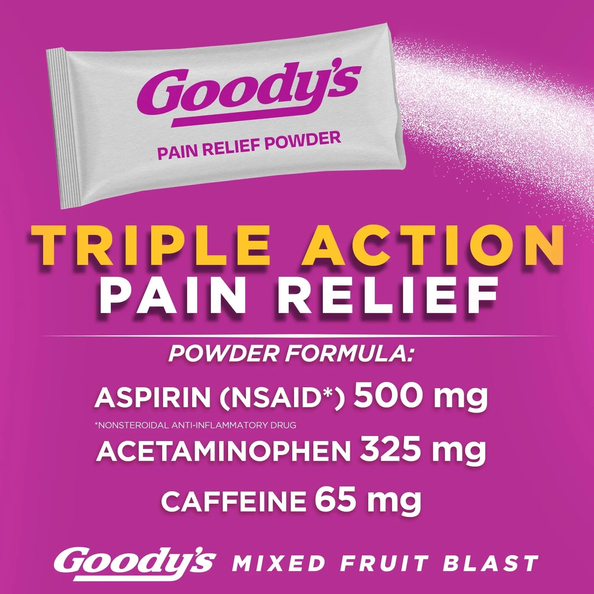 Goody's Pain Relief Powders, Extra Strength Headache Powder Mixed Fruit Blast, 24 ct (Pack of 1) Goody's Au supplements
