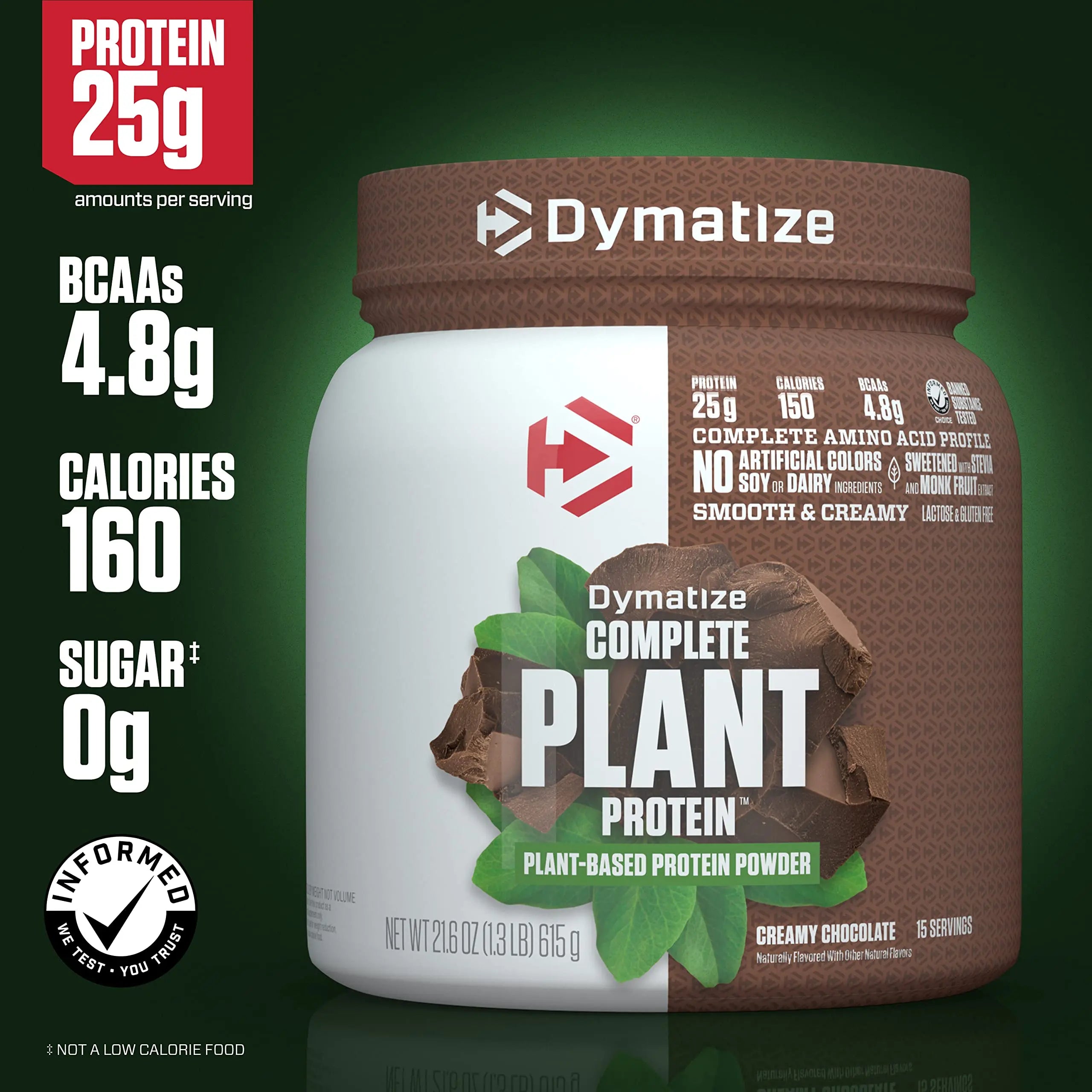 Dymatize Vegan Plant Protein, Creamy Chocolate, 25g Protein, 4.8g BCAAs, Complete Dymatize Au supplements
