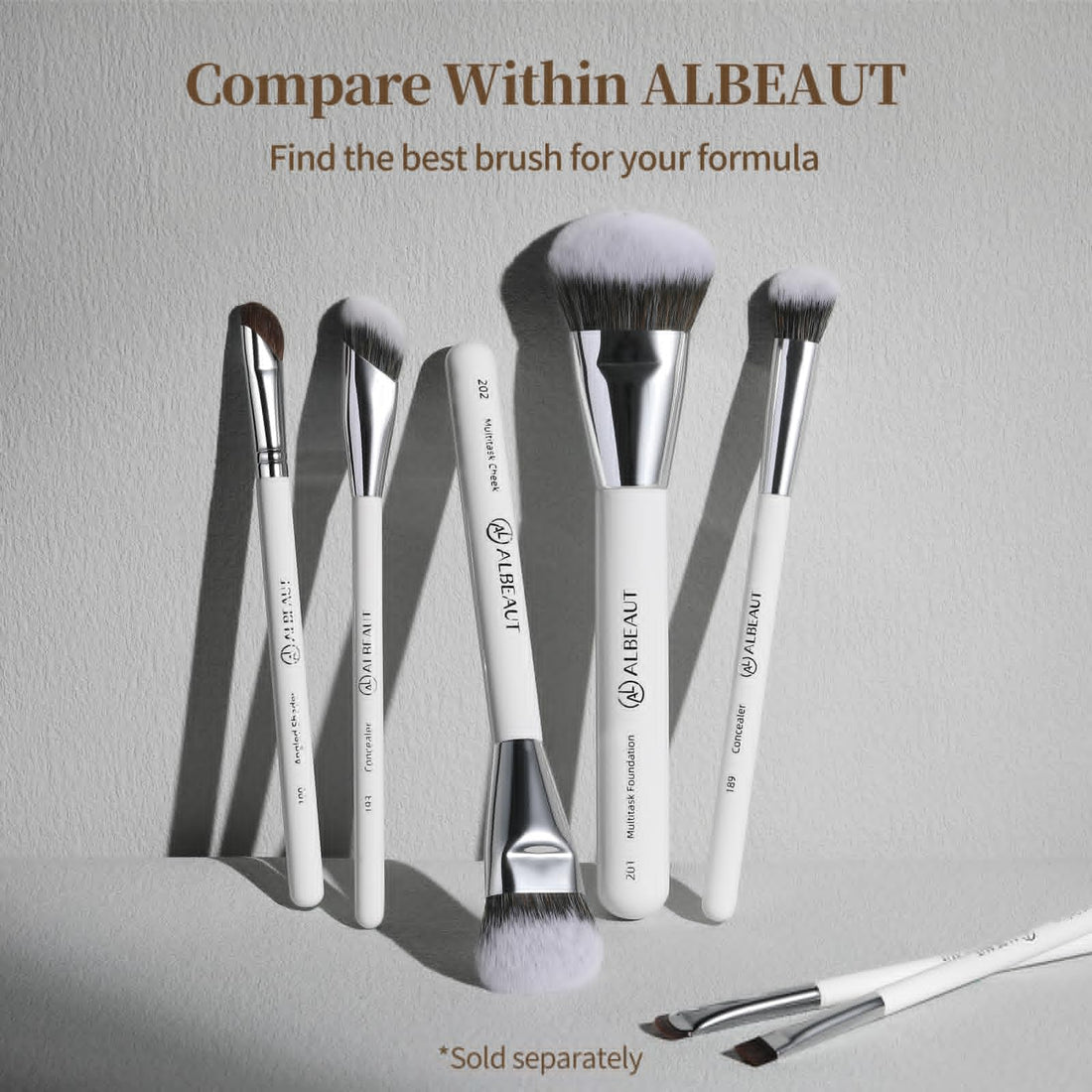 Albeaut Concealer Brush, Angled Under Eye Makeup Small Foundation Precision Face Blending Brush (193 concealer brush) ALBEAUT Au supplements