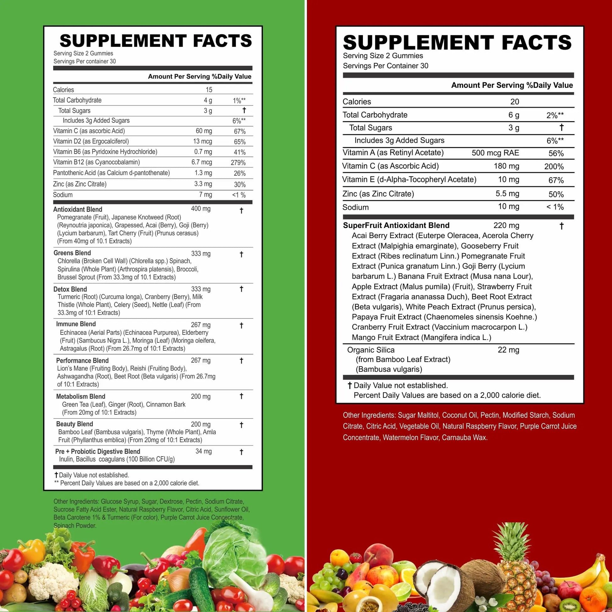 VITINITY Made with Real Fruit-Real Veggie Gummies-Superfood Vegetable Vitamin Sup VITINITY Au supplements