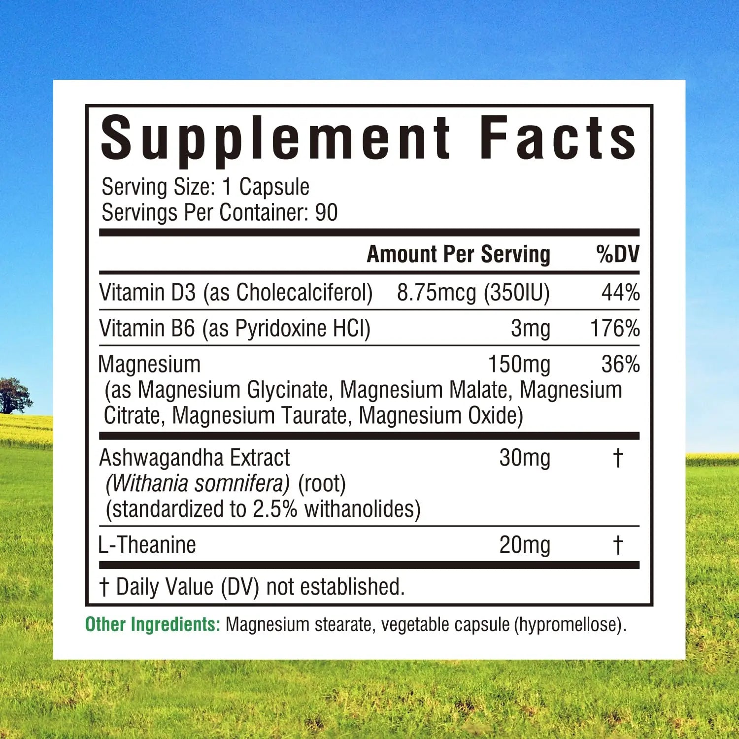 Innate Vitality Magnesium Complex, Magnesium Glycinate Citrate Malate Taurate with Ashwagandha L-Theanine Vitamin D3 & B6, High Absorption, Full Spectrum, Bones Stress Sleep Support, 90 caps Innate Vitality Au supplements