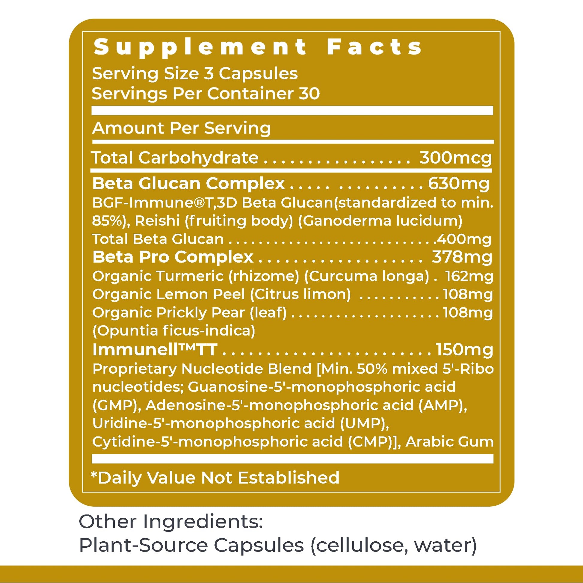 Premier Research Labs Nucleo Immune - Beta Glucan Supplements, Beta Glucans, Phytochemicals, Prickly Pear, Fiber, Immune Support - 90 Capsules Premier Research Labs Au supplements