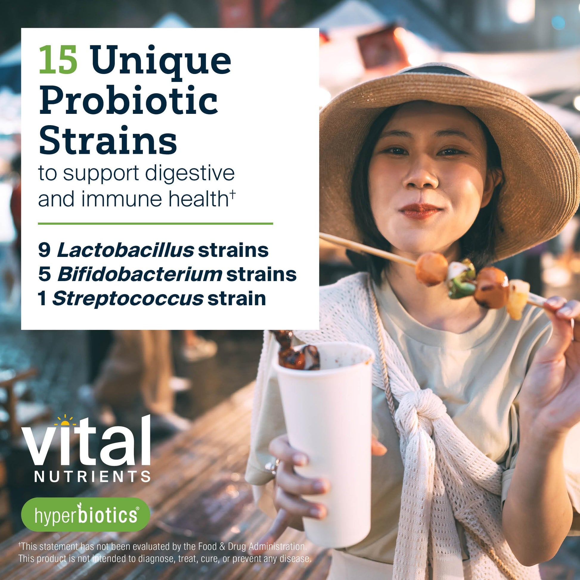 Hyperbiotics Vital Nutrients Pro-15 Advanced Probiotics for Women and Men | 15 Strains + Kiwifruit | Clinically Studied Daily Probiotics for Digestive Health, Gas, & Bloating | 60 Vegan Tablets Hyperbiotics Au supplements
