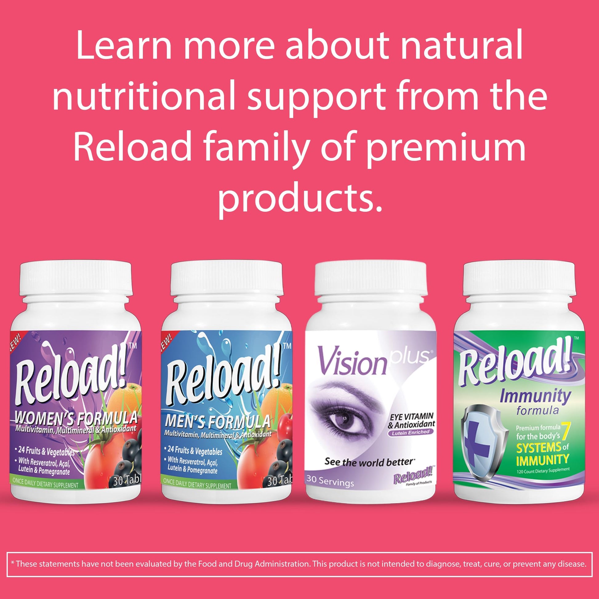 Reload! Women’s 50+ Multivitamin, Multimineral & Antioxidant – with Resveratrol, Acai, Lutein, Cranberry, Pomegranate & 25 Fruits & Vegetables – Once Daily Tablets – 30 Count Reload! Au supplements