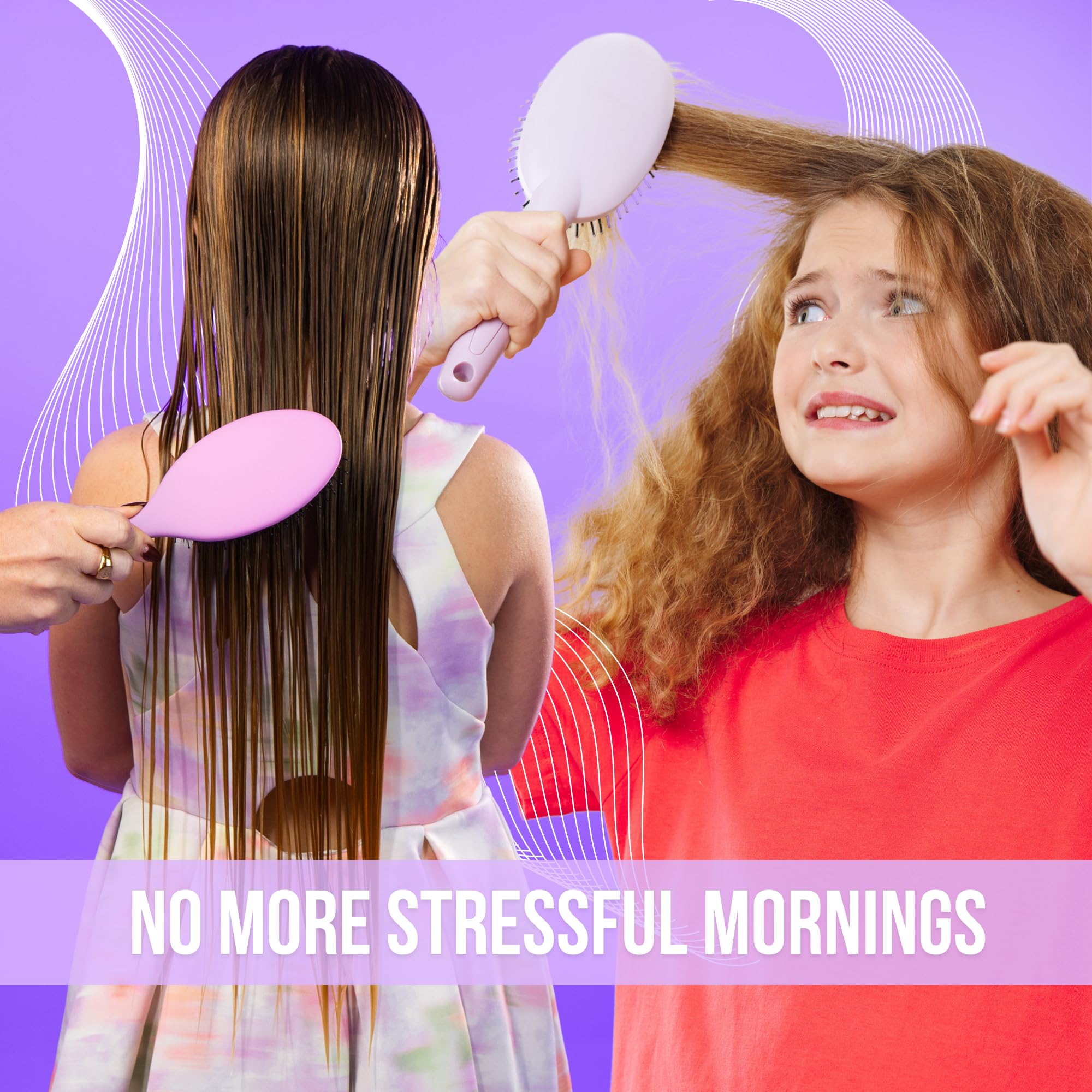 SimplyHair Ultimate Hair Extension Brush & Detangler Anti-Static, Dual Bristle Design, Soft Boar Bristle, Great for All Hair Types & Extensions - Pink & Purple Ombre Brush Ideal for Adults & Kids Simply Hair Au supplements