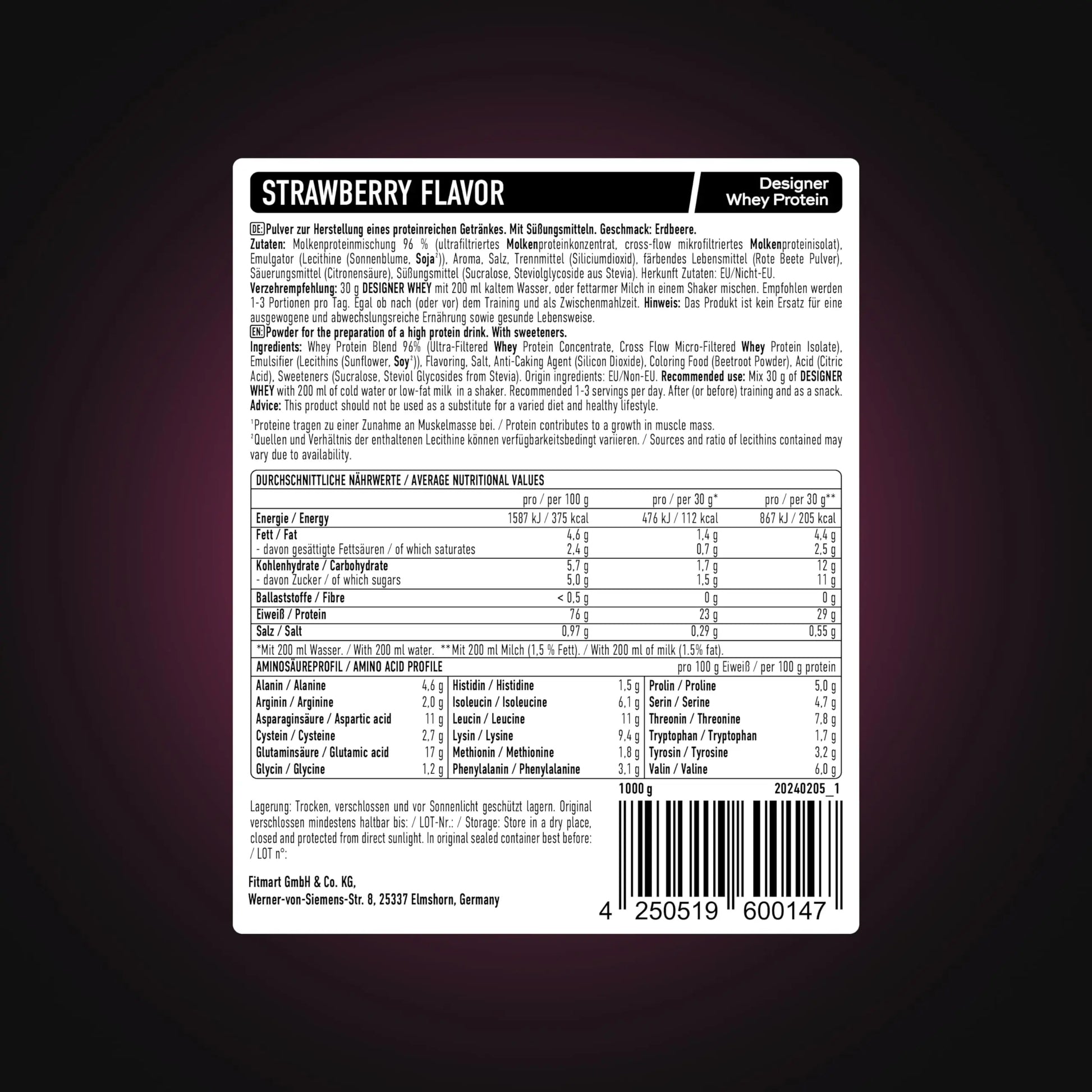 ESN Designer Whey Protein Powder, Strawberry, 1000 g, 2.2 lbs, 33 Servings ESN Au supplements