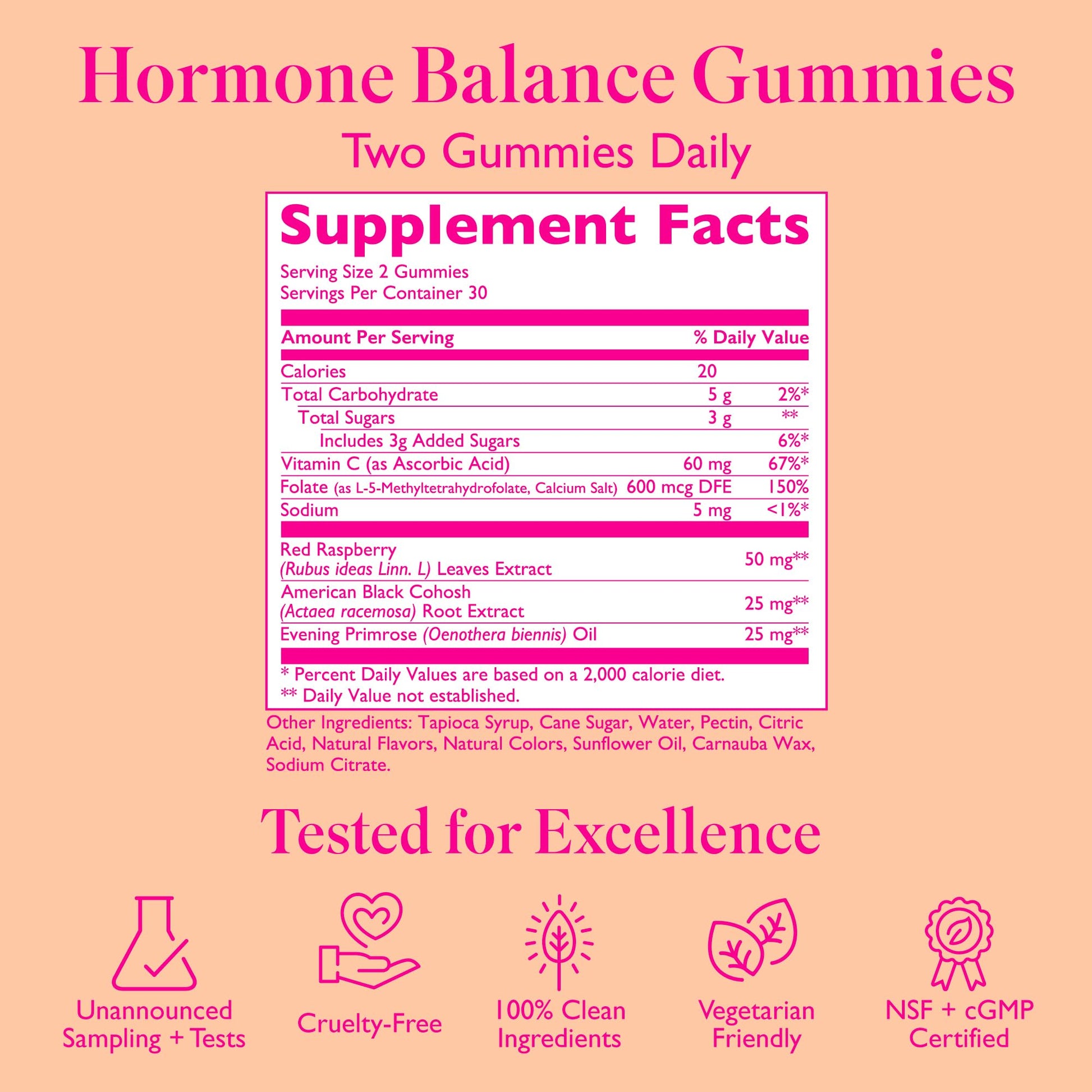 Amy Suzanne Hormone Balance Gummies for Women - Hormone Harmony for Mood, Energy, Bloating - Hormonal PMS, Perimenopause & Menopause Support - Red Raspberry Leaf & Black Cohosh - 60 Gummy Supplements Amy Suzanne Au supplements