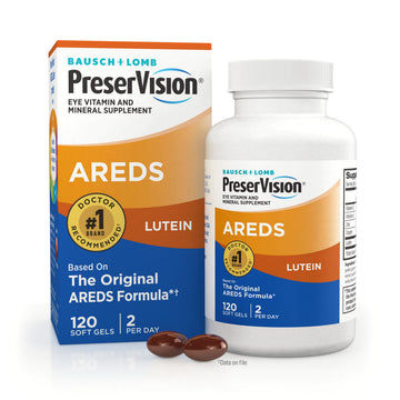 PreserVision AREDS Eye Vitamins, #1 Eye Doctor Recommended Brand, Multivitamin with Lutein, Vitamins C & E, Zinc, and Copper Supplements, 120 Softgels PreserVision Au supplements