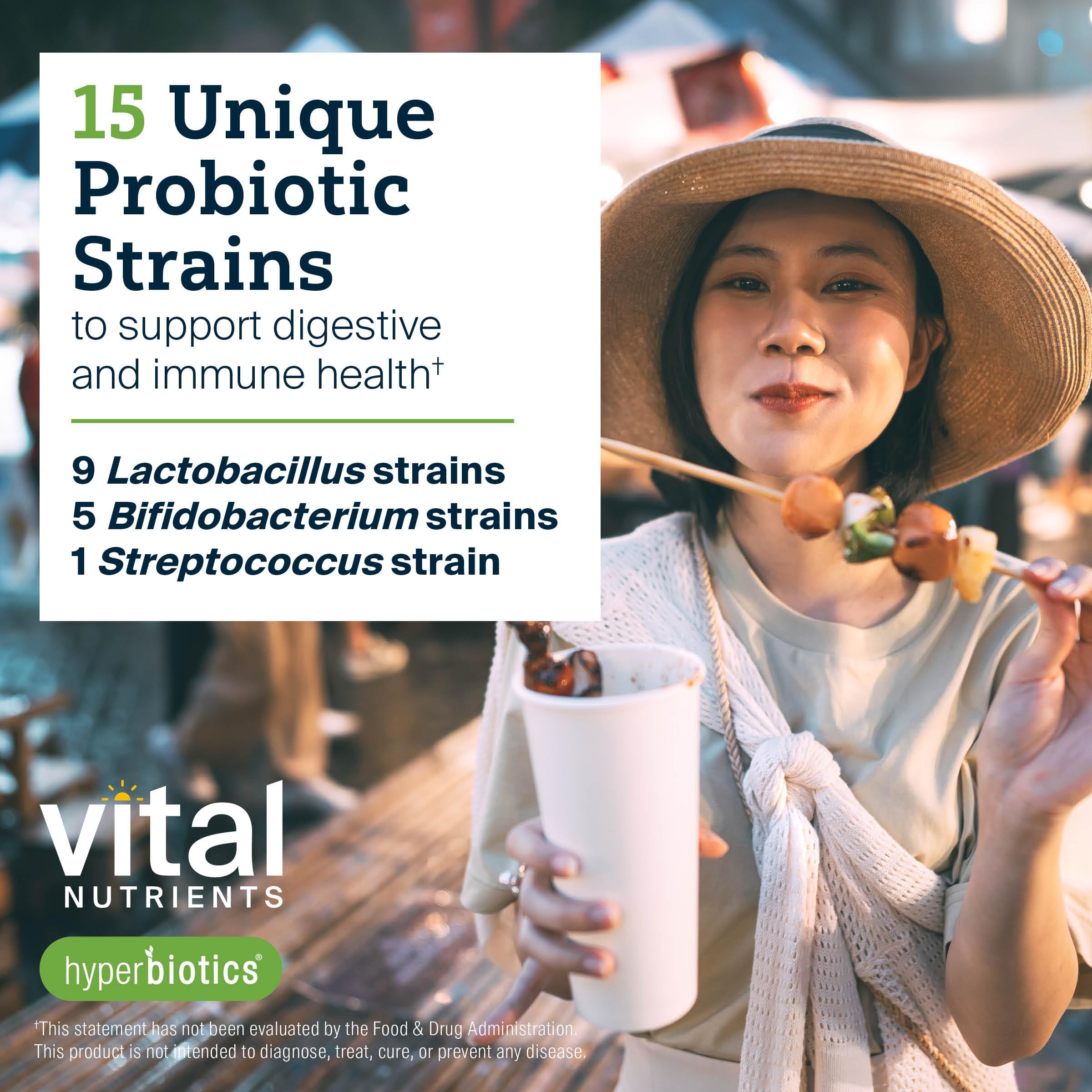 Hyperbiotics Vital Nutrients Pro-15 Advanced Probiotics for Women and Men | 15 Strains + Kiwifruit | Clinically Studied Daily Probiotics for Digestive Health, Gas, & Bloating | 30 Vegan Tablets Hyperbiotics Au supplements