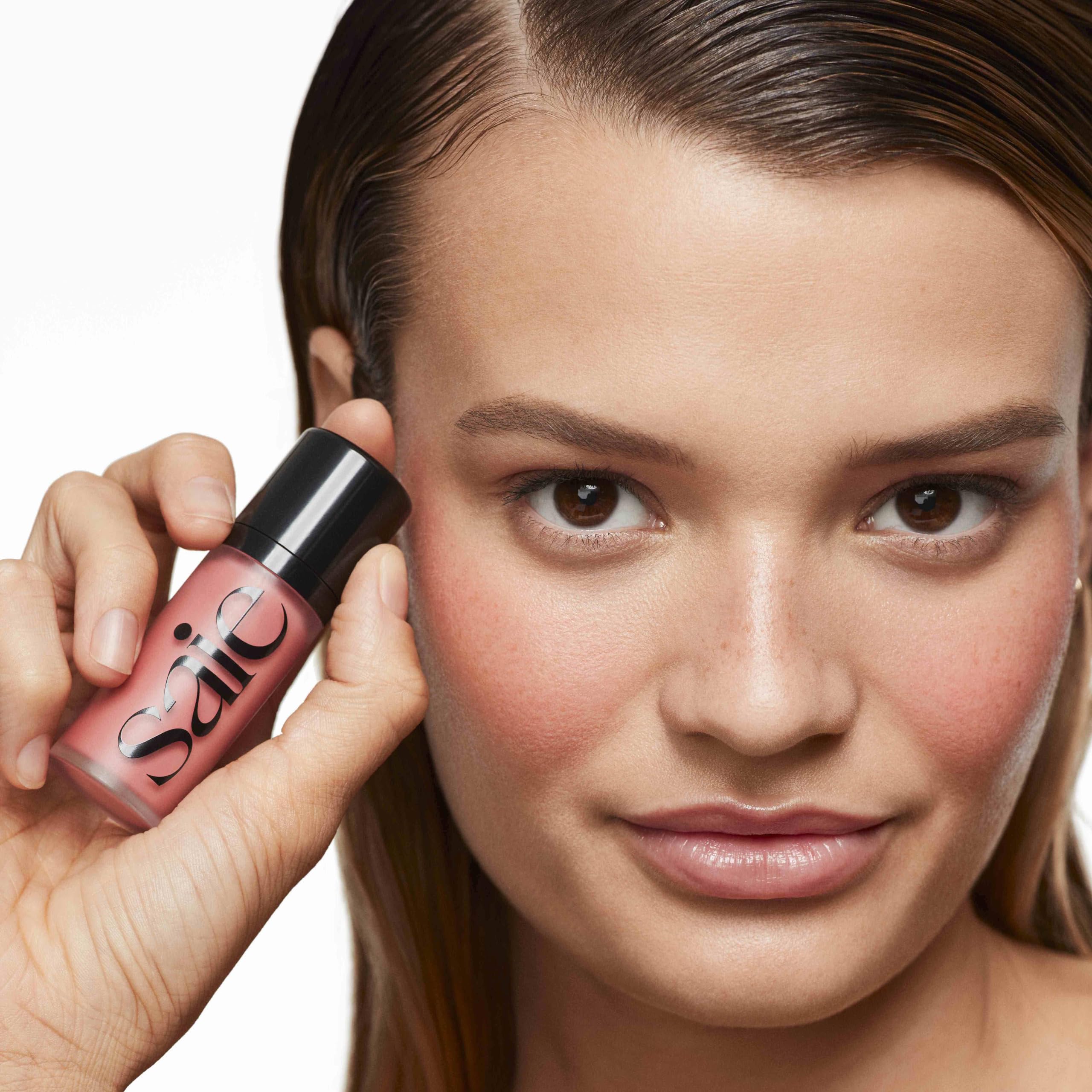 Saie Dew Liquid Blush for Cheeks - Hydrating Cream Blush Stick with a Blendable + Buildable Formula - Skincare Infused Dewy Cheek Tint for a Natural Flush - Glowy Makeup Essential - Sweetie (.40 oz) Saie Au supplements