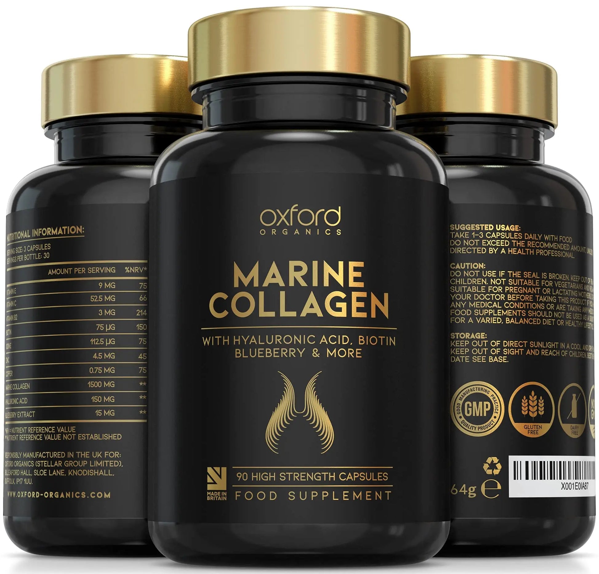 Advanced Marine Collagen Capsules | 1735mg Superfood & Vitamin Boosted Complex for Glowing Hair, Skin & Nails Oxford Organics Au supplements