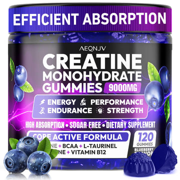 AEQNJV Creatine Gummies Monohydrate Complex for Men & Women, 9000MG Creatine Pre-Workout Supplement Enhance Muscle Strength Recovery Cognitive Health & Memory, 120 Gummies Sugar Free Vegan Non-GMO AEQNJV Au supplements