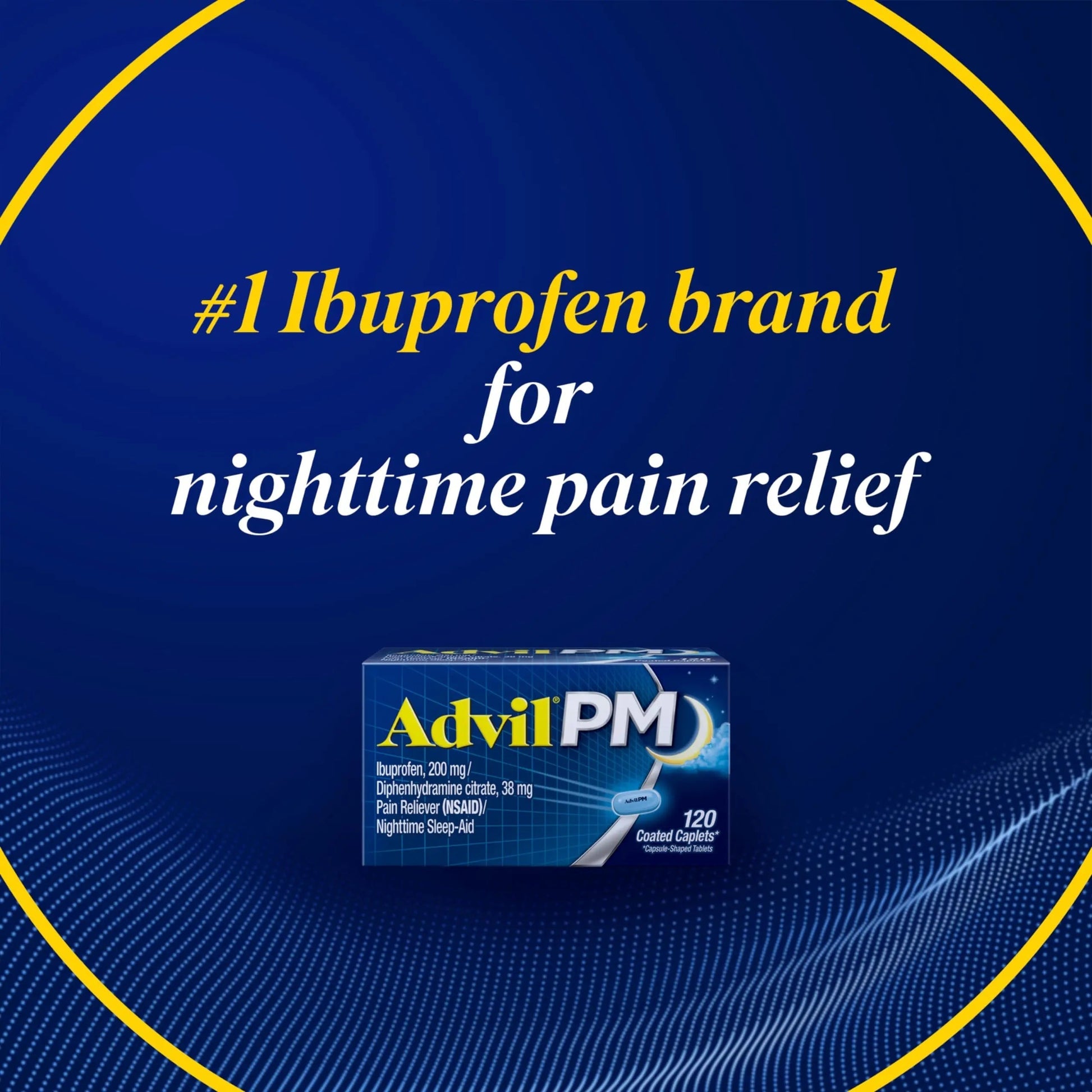 Advil PM Pain Reliever and Nighttime Sleep Aid, Pain Medicine with Ibuprofen for Pain Relief and Diphenhydramine Citrate for a Sleep Aid - 40 Coated Caplets Advil Au supplements