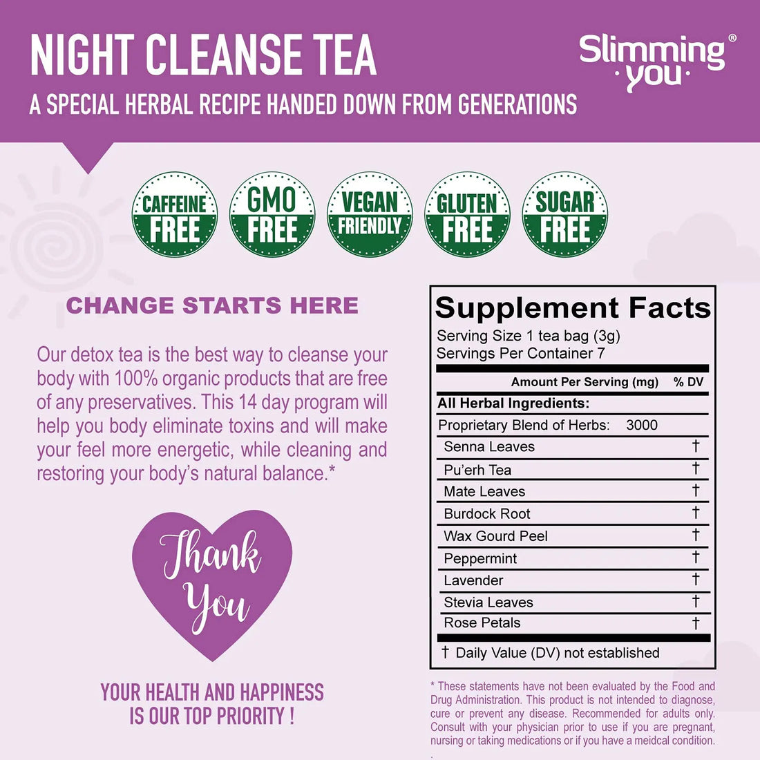 TAOISTEA 14 Day Detox Tea for Weight Loss, Body Cleanse, Metabolism Boost - Morning TAOISTEA Au supplements