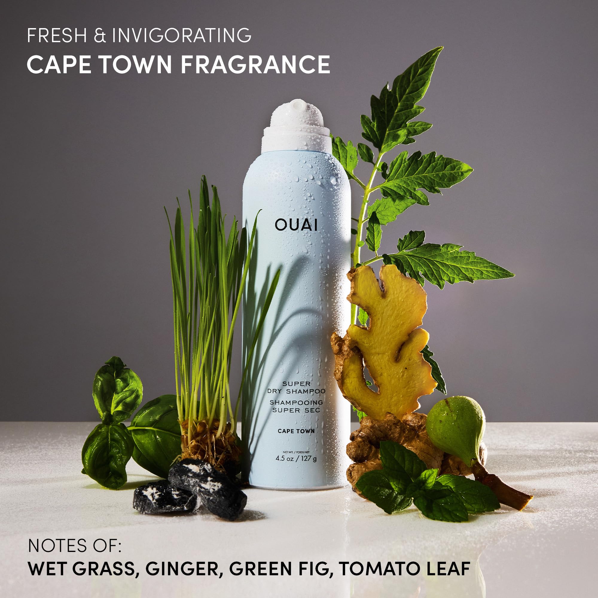 OUAI Super Travel Size Dry Shampoo - Volumizing Dry Shampoo - Absorbs Oil, Dirt & Sweat - Blends Seamlessly into Hair with Zero Residue & Enriched with a Long-Lasting Scent - Cape Town (2 oz) OUAI Au supplements