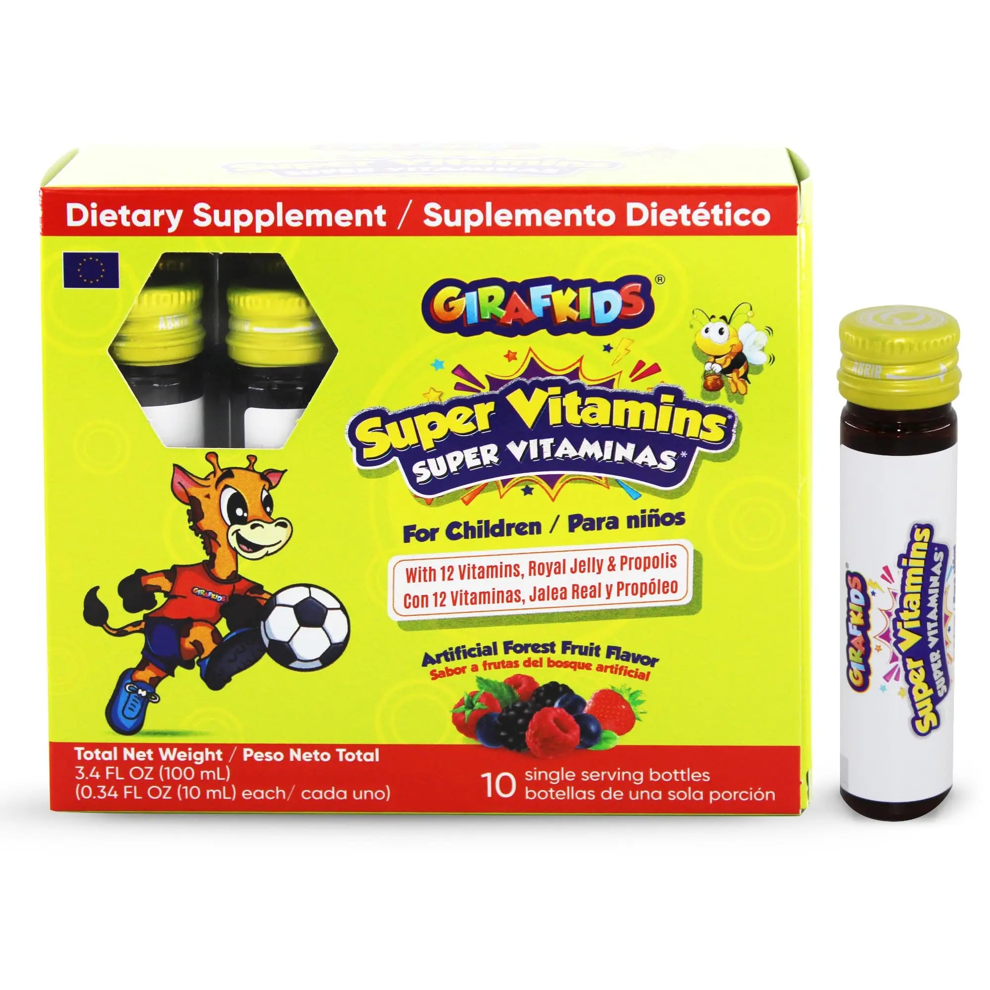 GirafKids Multivitamin Syrup + Super Vitamins Liquid Bundle for Kids Ages 4+ | Omega-3, Beta Glucan, Royal Jelly & Propolis | PHARMADEL Au supplements