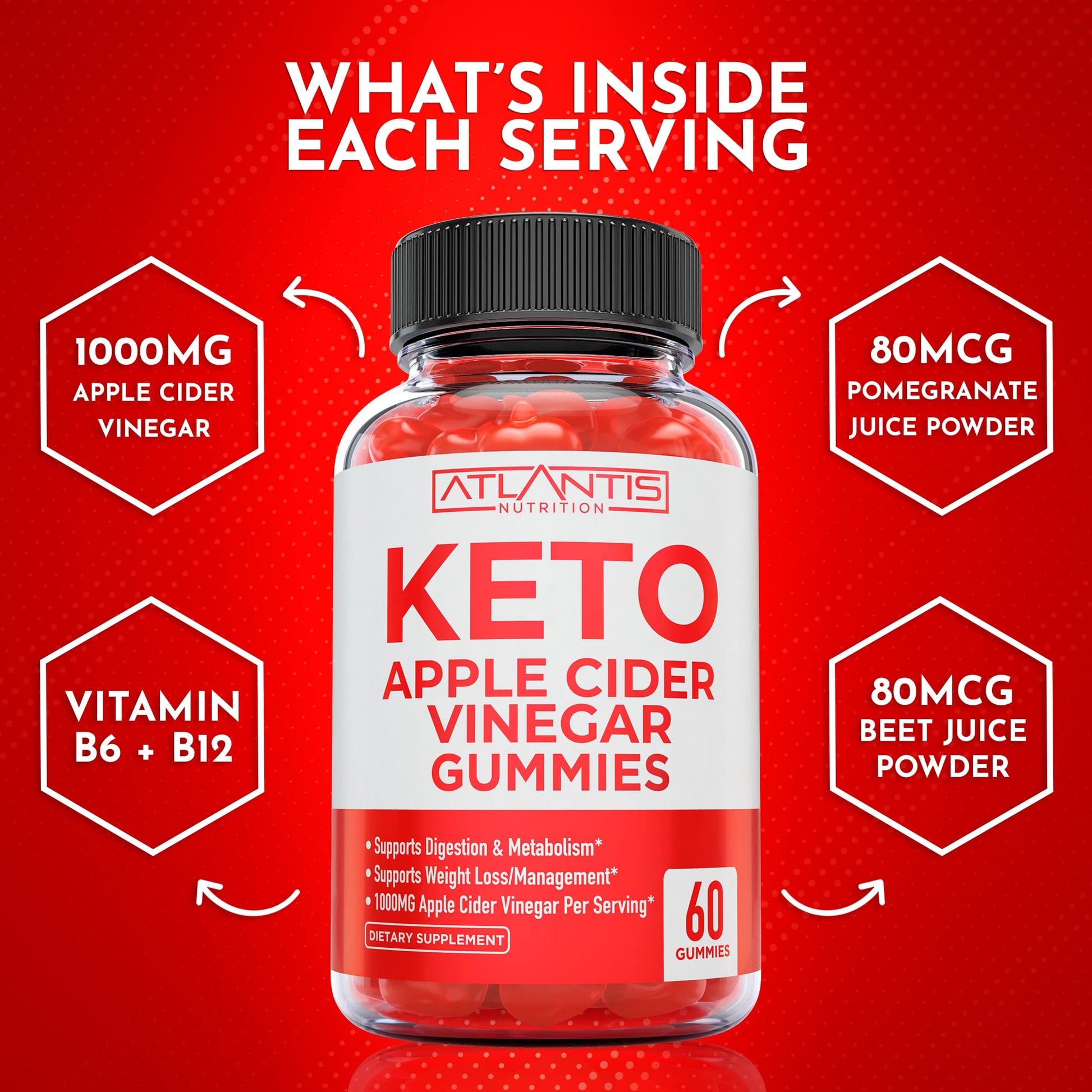 Keto ACV Gummies for Weight Loss - Apple Cider Vinegar Keto ACV Gummies Formulated Atlantis Nutrition Au supplements