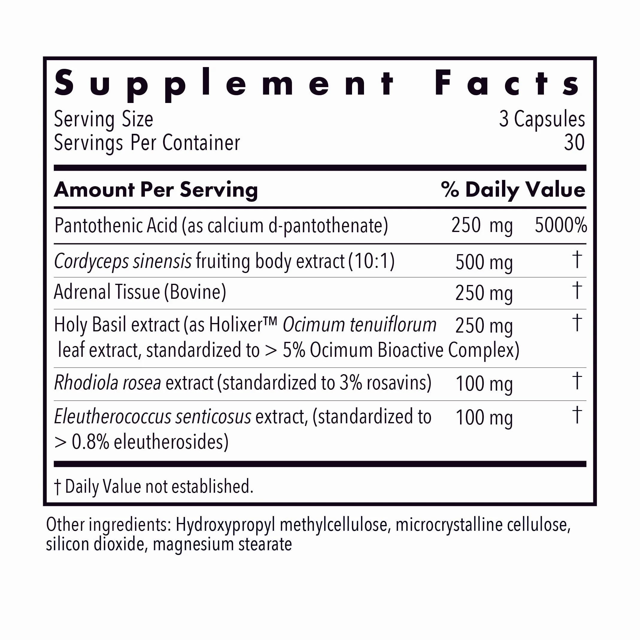 Allergy Research Group - Adrenal Glandular Adapt - Supports Healthy Stress Response and Cortisol Regulation - Hypoallergenic - 90 Vegetarian Capsules Allergy Research Group Au supplements