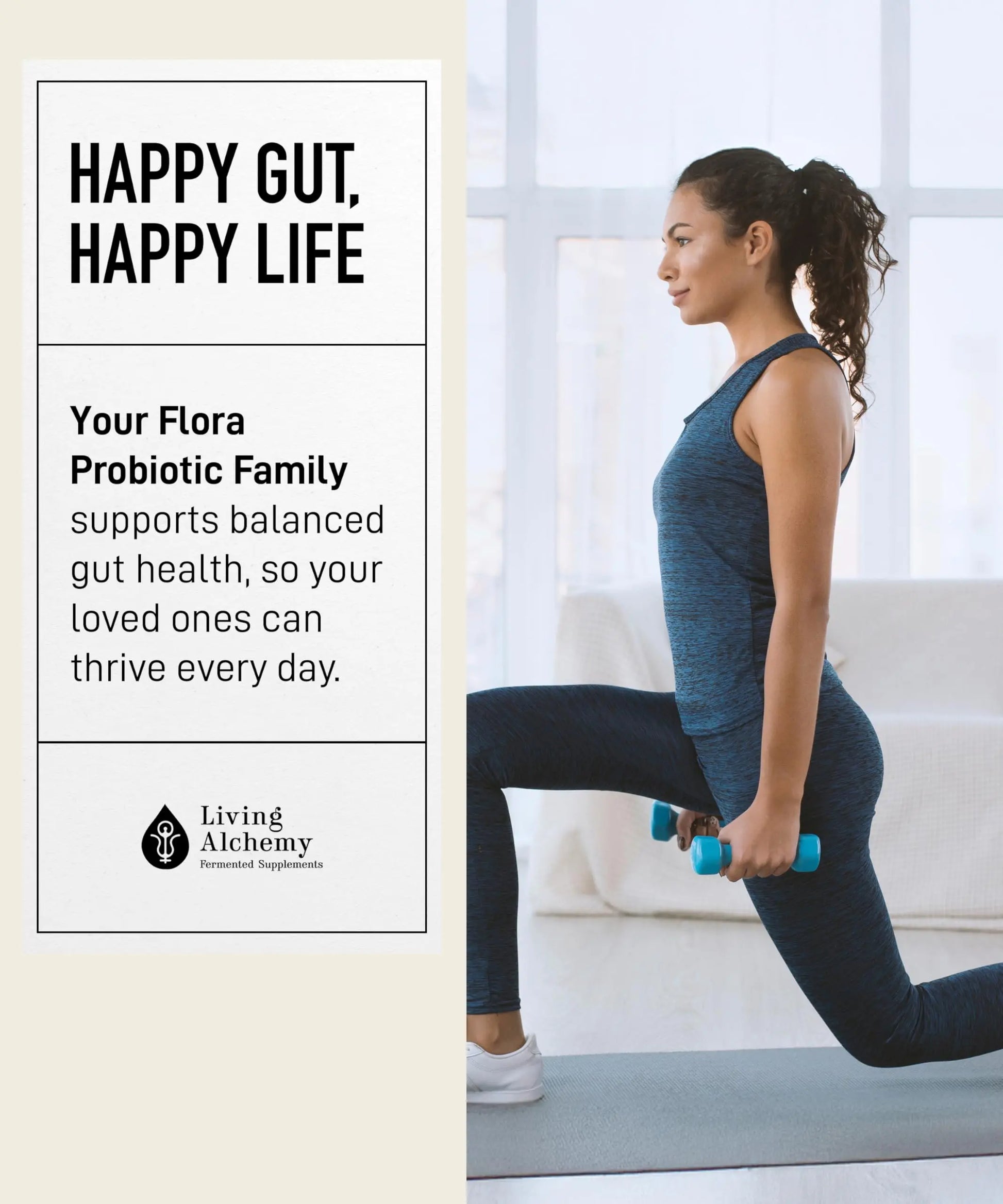 Your Flora Probiotic Family – Non-GMO Probiotics with Fermented Soybean, Banana, & Blueberry for Digestion & Gut Support – Prebiotics, Postbiotics, Digestive Enzymes – Living Alchemy, 60 Capsules Living Alchemy Au supplements