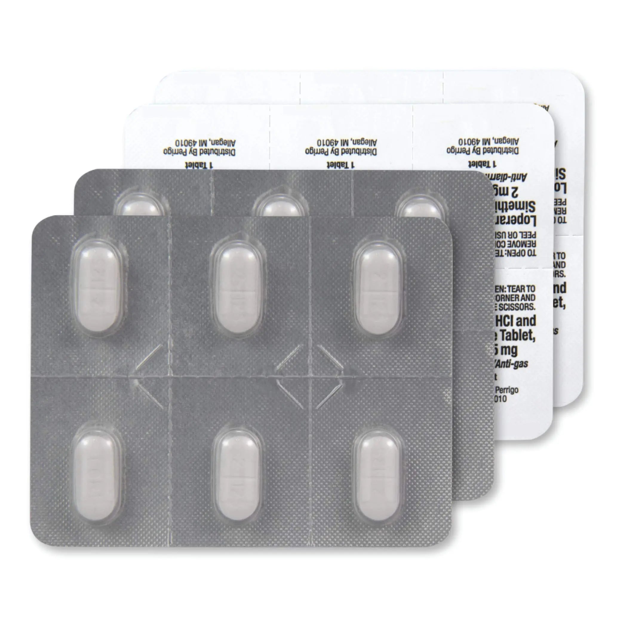 Amazon Basic Care Loperamide Hydrochloride 2 mg and Simethicone 125 mg Tablets, Multi-Symptom Relief, Anti-Diarrheal, Bloating and Cramps, Gas Relief, 24 Count Amazon Basic Care Au supplements