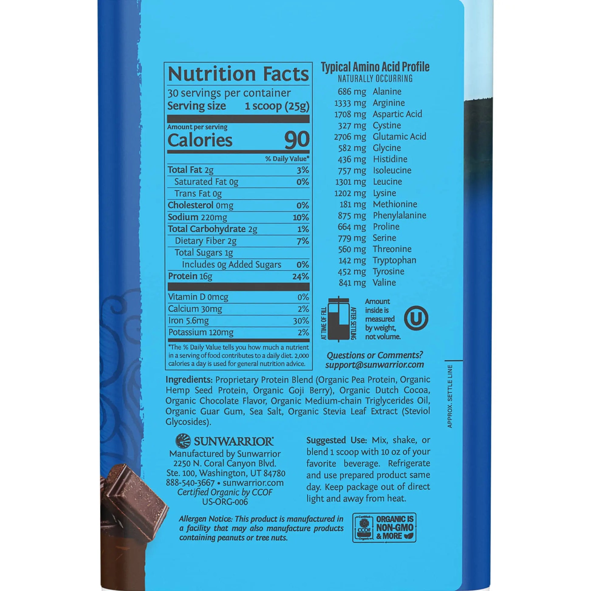 Vegan Organic Protein Powder Plant-based | BCAA Amino Acids Hemp Seed Soy Sunwarrior Au supplements
