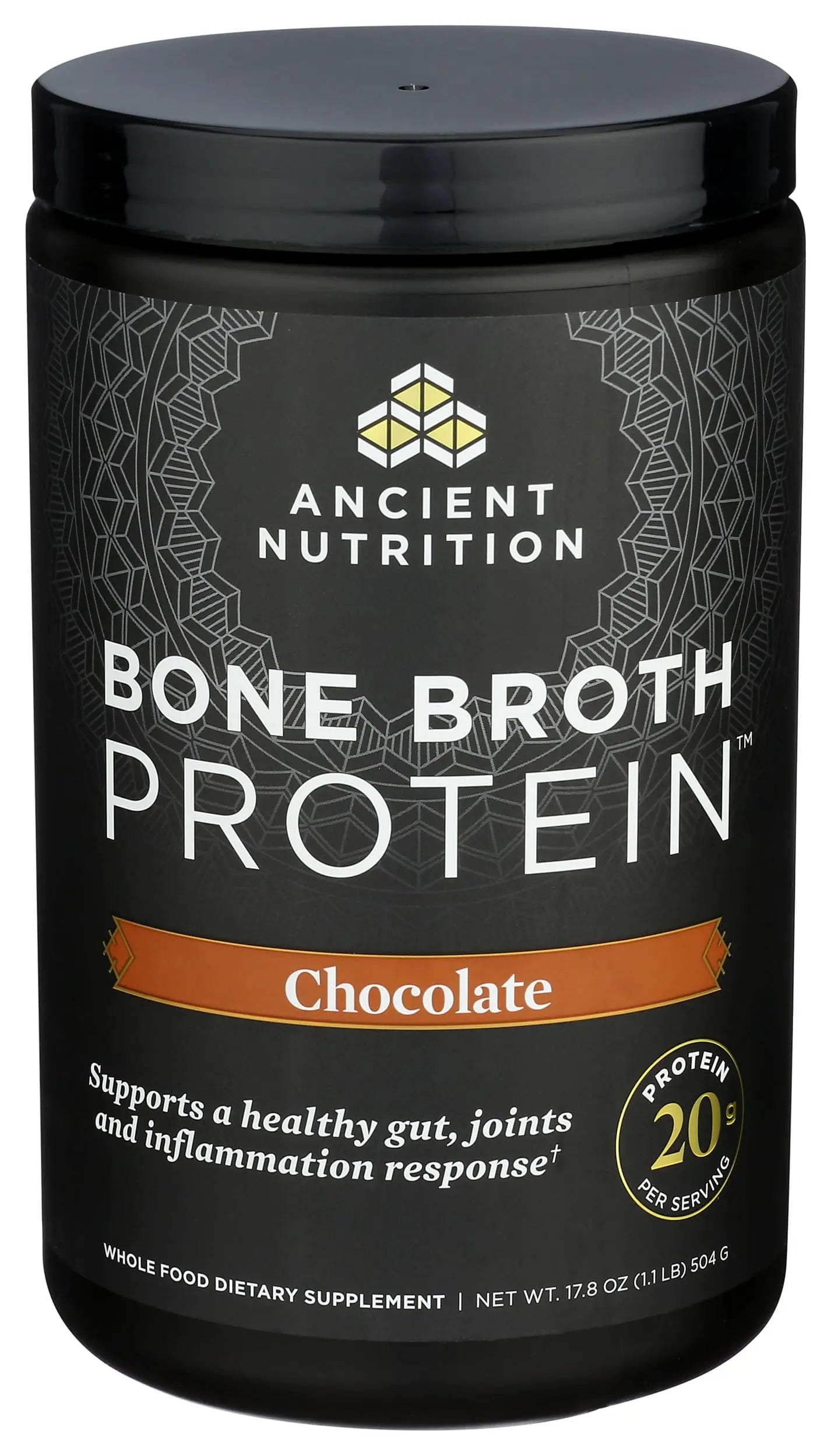 Ancient Nutrition Protein Powder Made from Real Bone Broth, Chocolate, 20g Protein Per Serving, 20 Serving Tub, Gluten Free Hydrolyzed Collagen Ancient Nutrition Au supplements