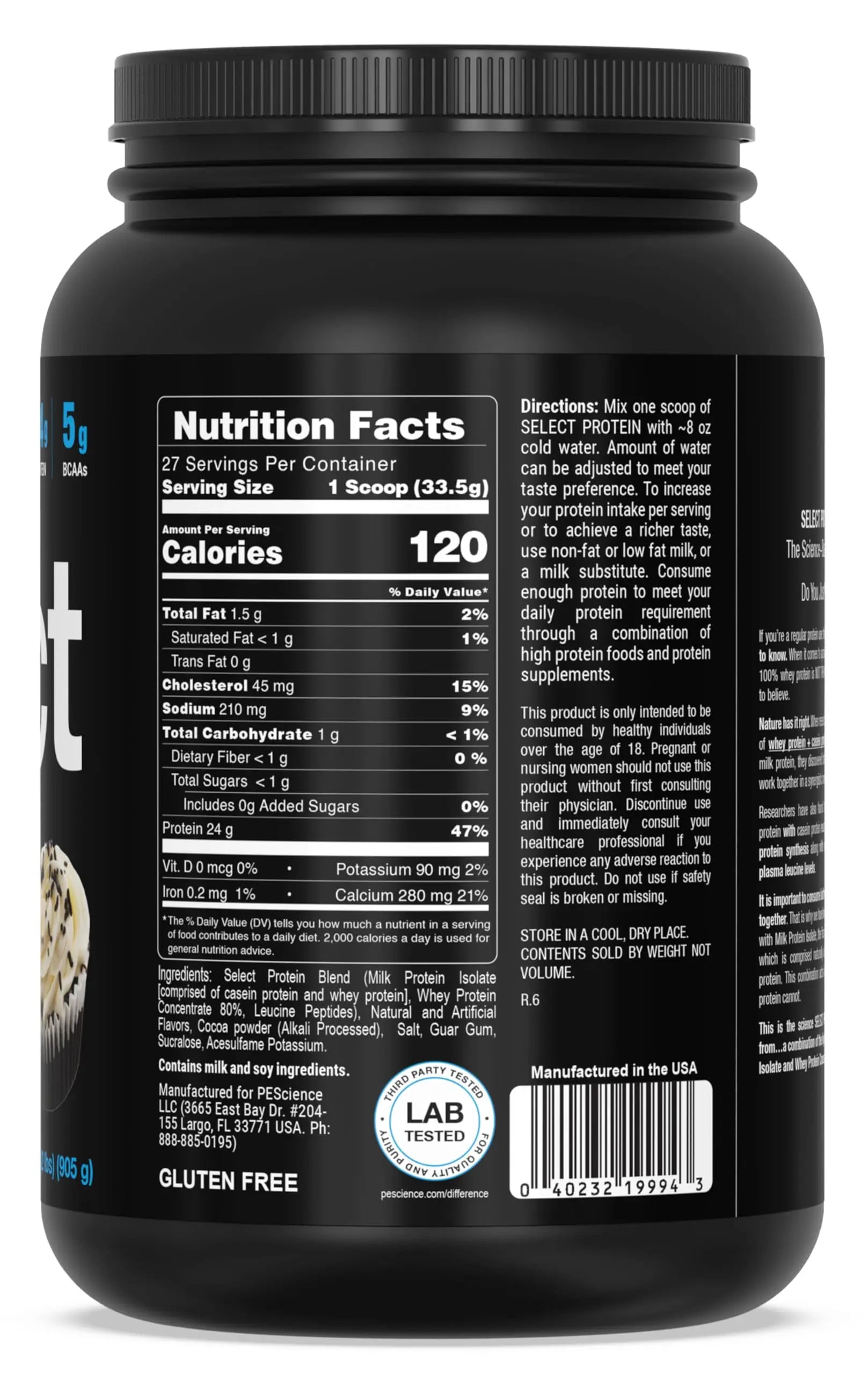 PEScience Select Low Carb Protein Powder, Chocolate Cupcake, 27 Serving, Keto PEScience Au supplements