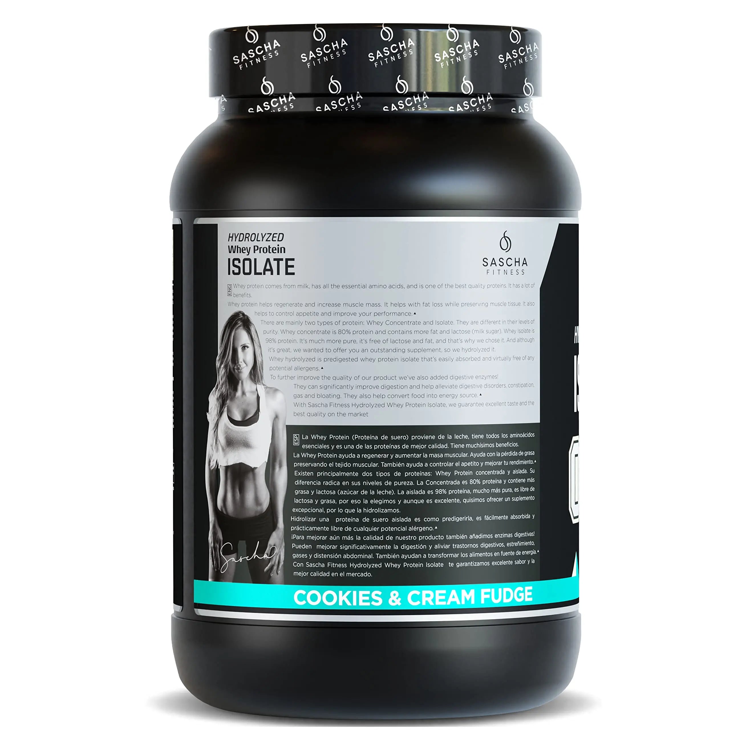 SASCHA FITNESS Hydrolyzed Whey Protein Isolate,100% Grass-Fed (2 Pounds, Cookies SASCHA FITNESS Au supplements