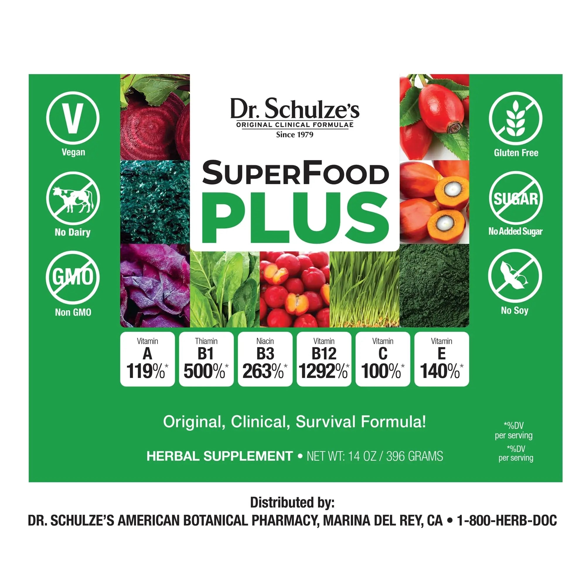 Dr. Schulze’s SuperFood Plus | Vitamin and Mineral Herbal Concentrate | Daily Nutrition Dr. Schulze's Au supplements