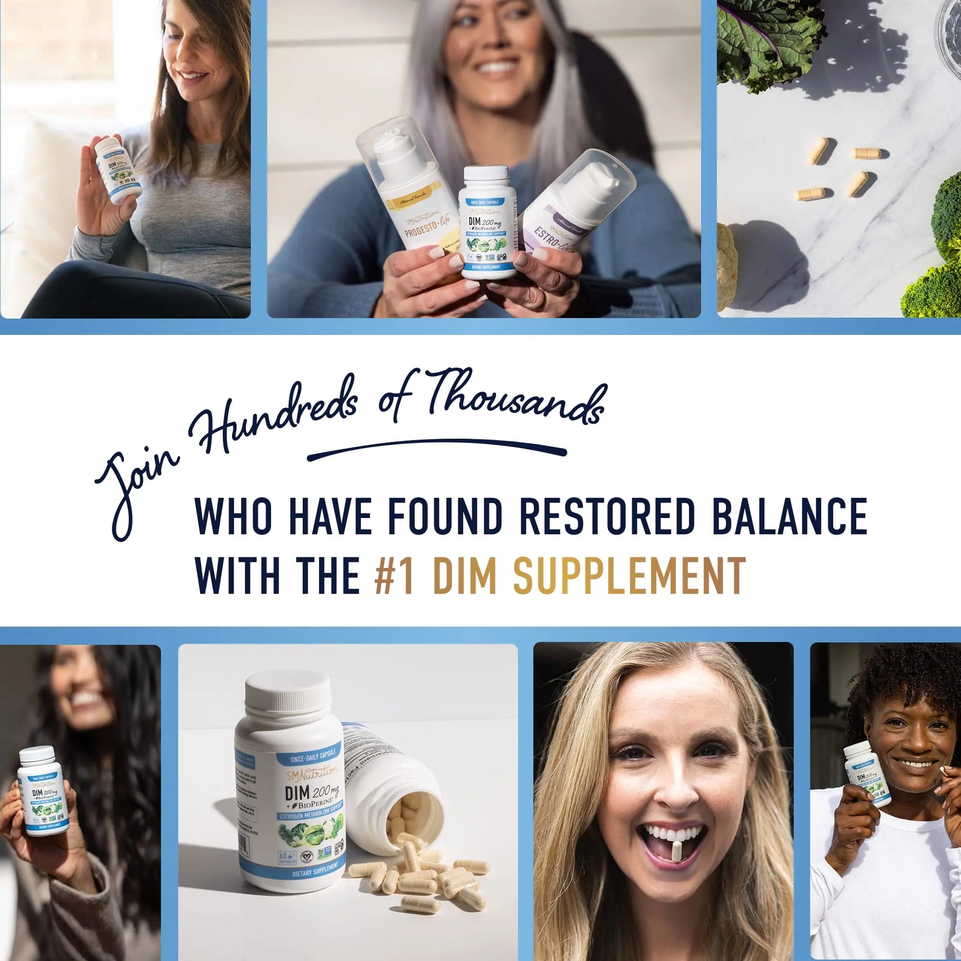 DIM Supplement 200 mg (120 Ct) | Estrogen Balance for Women & Men | Hormone Balance SMNutrition Au supplements