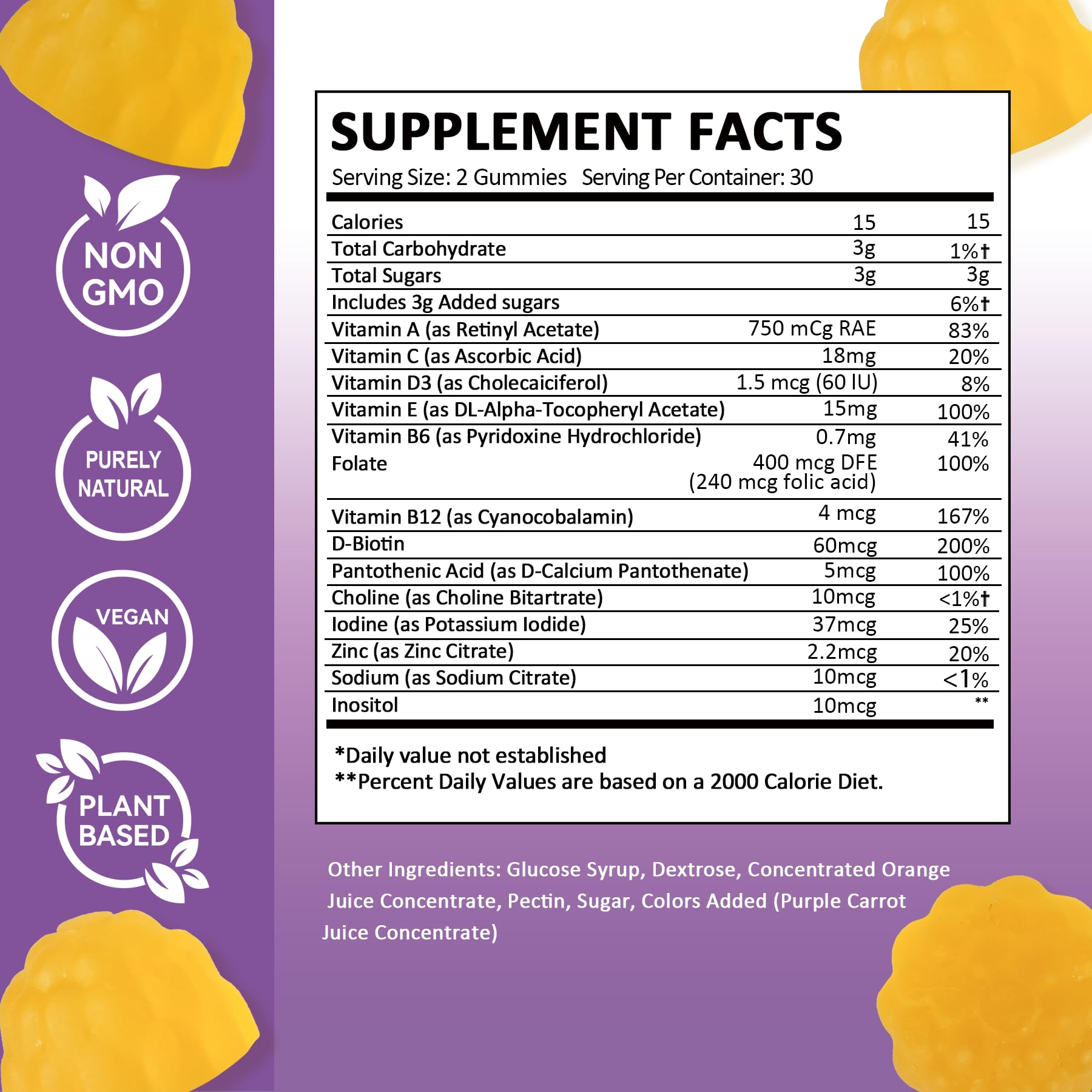 Feelherbs Fibro Gummies for Women, Pack of 2, Multivitamin Inositol Gummies with Inositol, Biotin, Vitamins A, C, D3, E, B6, B12, 60 Gummies Per Bottle Feelherbs Au supplements