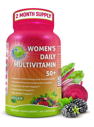 Women's Daily Multivitamin 50 Plus - Vegan Methylated Multivitamin for Women 50 and Over with Biotin, Organic Superfoods & Lutein SUPPLEMENTS STUDIO Au supplements