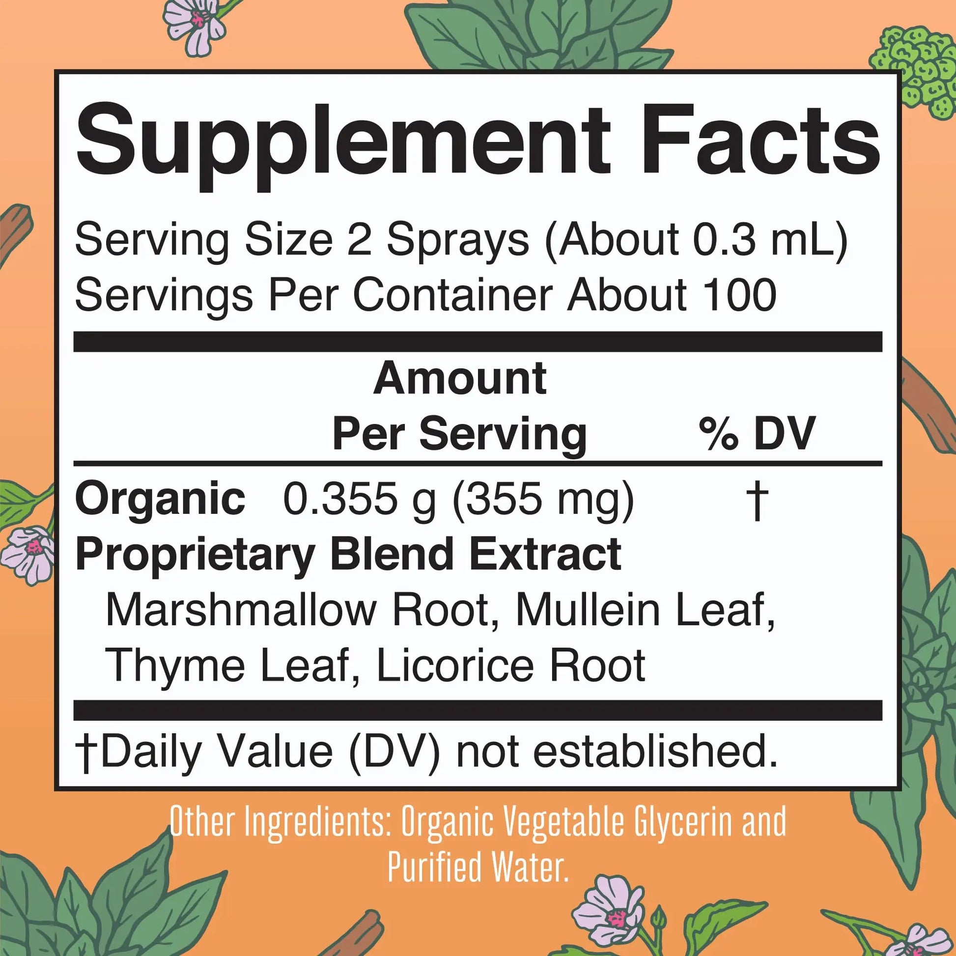 MaryRuth Organics USDA Organic Throat Spray with Mullein Leaf | Marshmallow Root & Licorice Root & Thyme Leaf | 4 Herbal Blend | Non-GMO | Vegan | Gluten Free | 1 Fl Oz | Up to 100 Servings MARYRUTH'S Au supplements