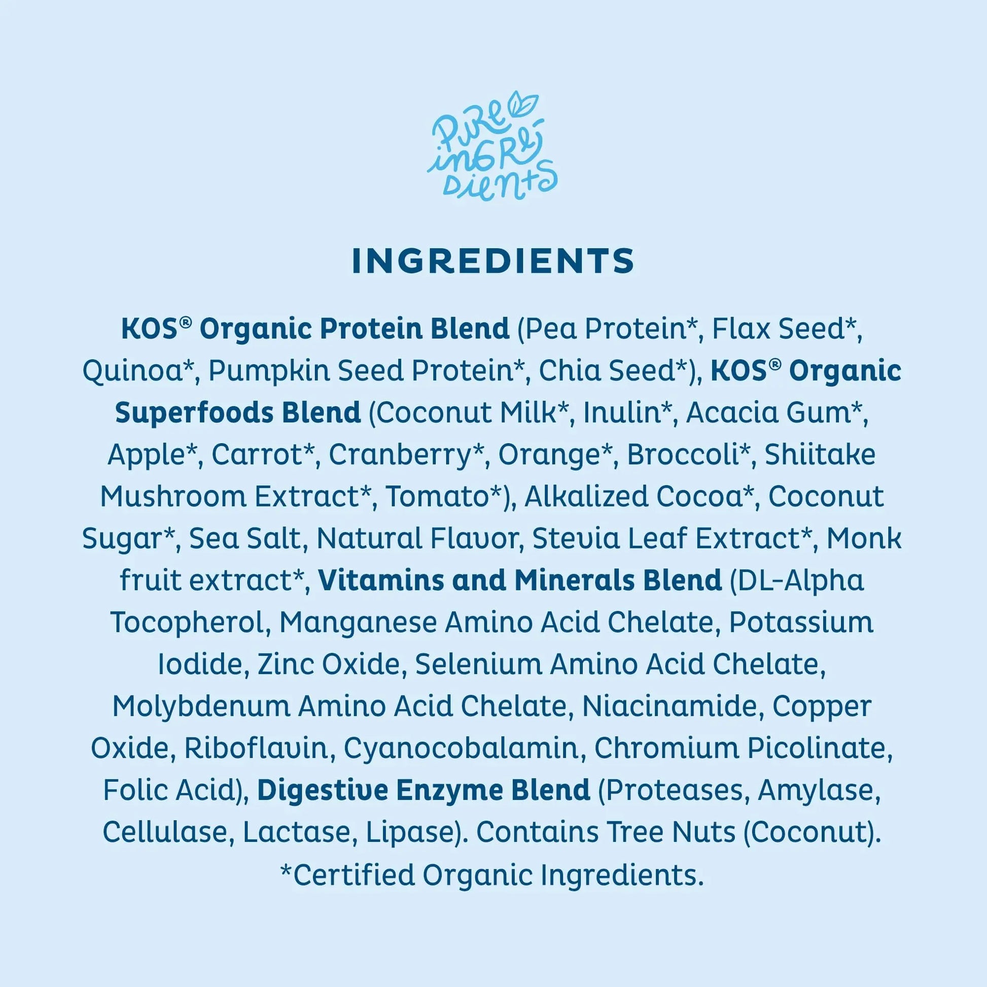 KOS Plant Based Protein Powder, Blueberry Muffin - Organic Pea Protein Superfood KOS Au supplements