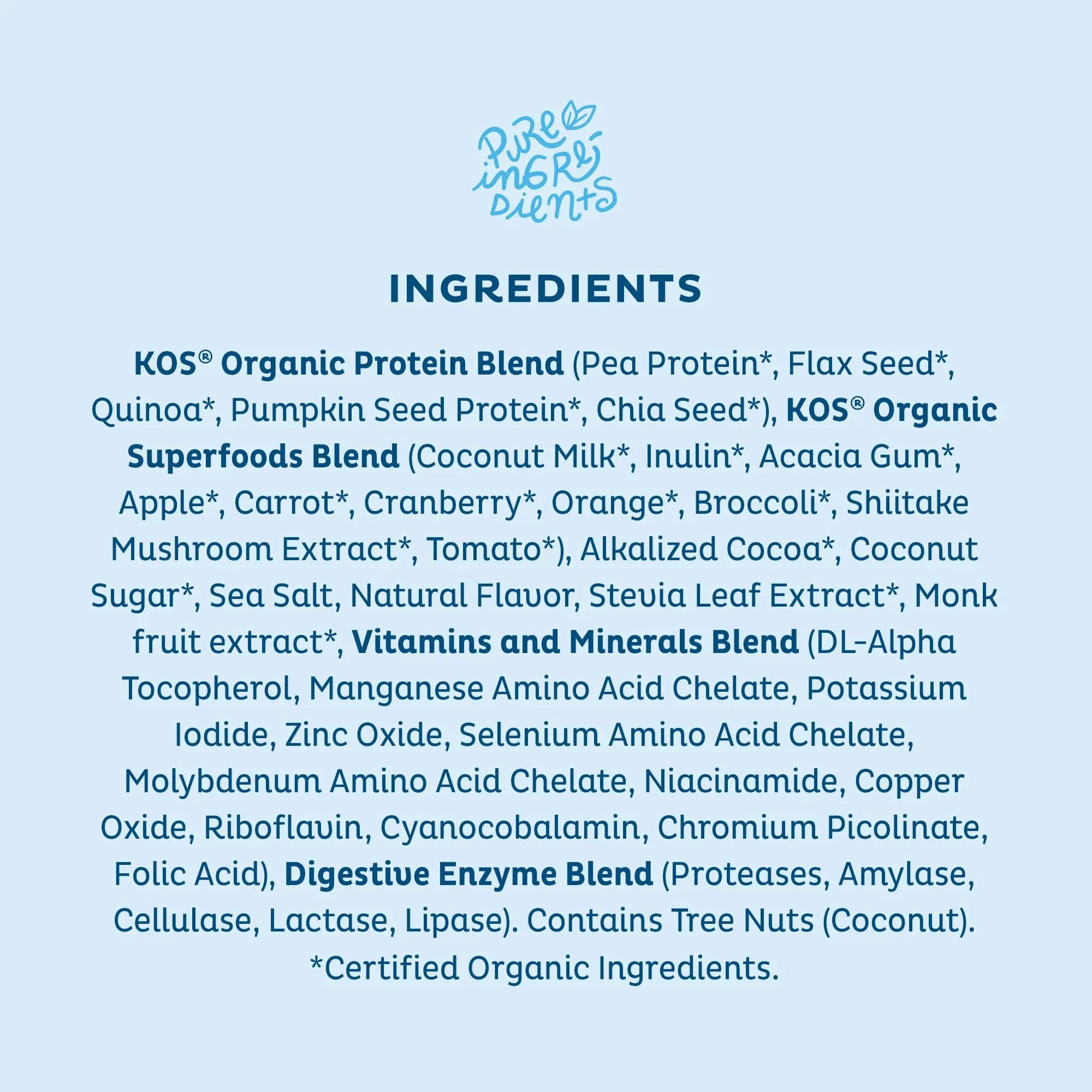 KOS Plant Based Protein Powder, Blueberry Muffin - Organic Pea Protein Superfood KOS Au supplements