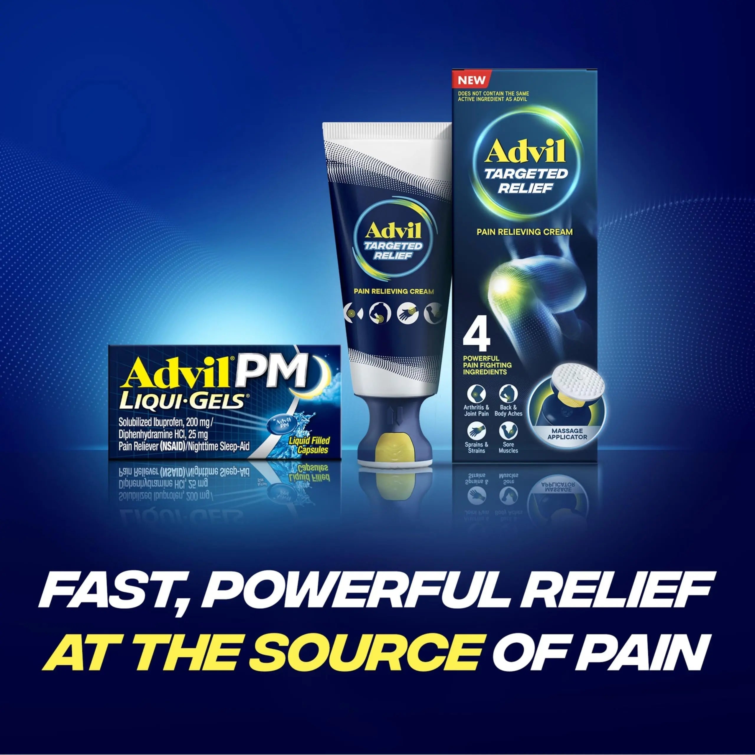 Advil PM Liqui-Gels Pain Reliever and Nighttime Sleep Aid, Pain Medicine with Ibuprofen for Pain Relief and Diphenhydramine HCL for a Sleep Aid - 2x80 Liquid Filled Capsules Advil Au supplements